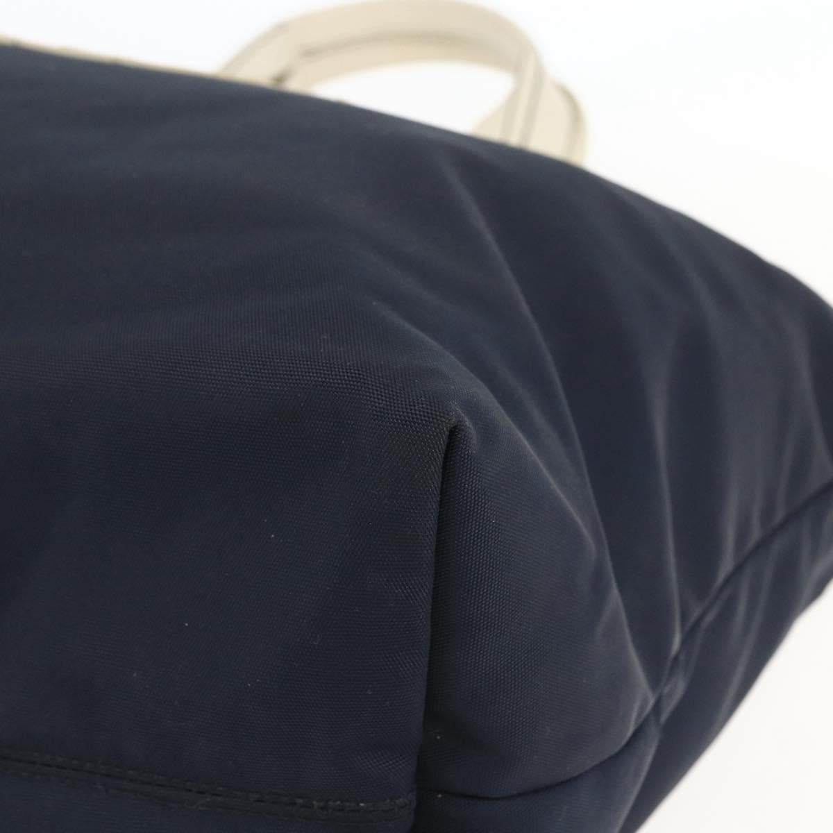 GUCCI Tote Bag Nylon Navy Silver 169943 Auth fm4956