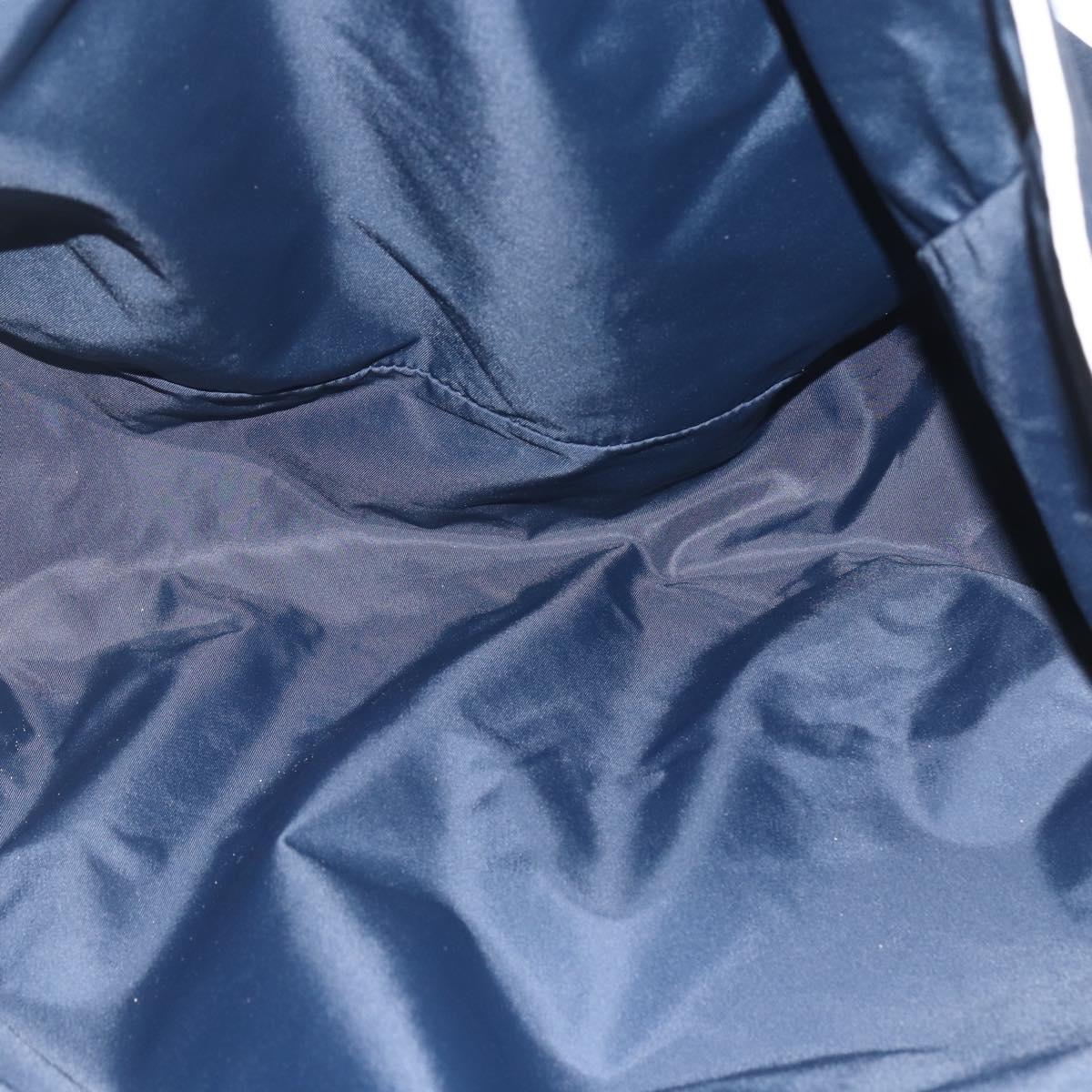 GUCCI Tote Bag Nylon Navy Silver 169943 Auth fm4956