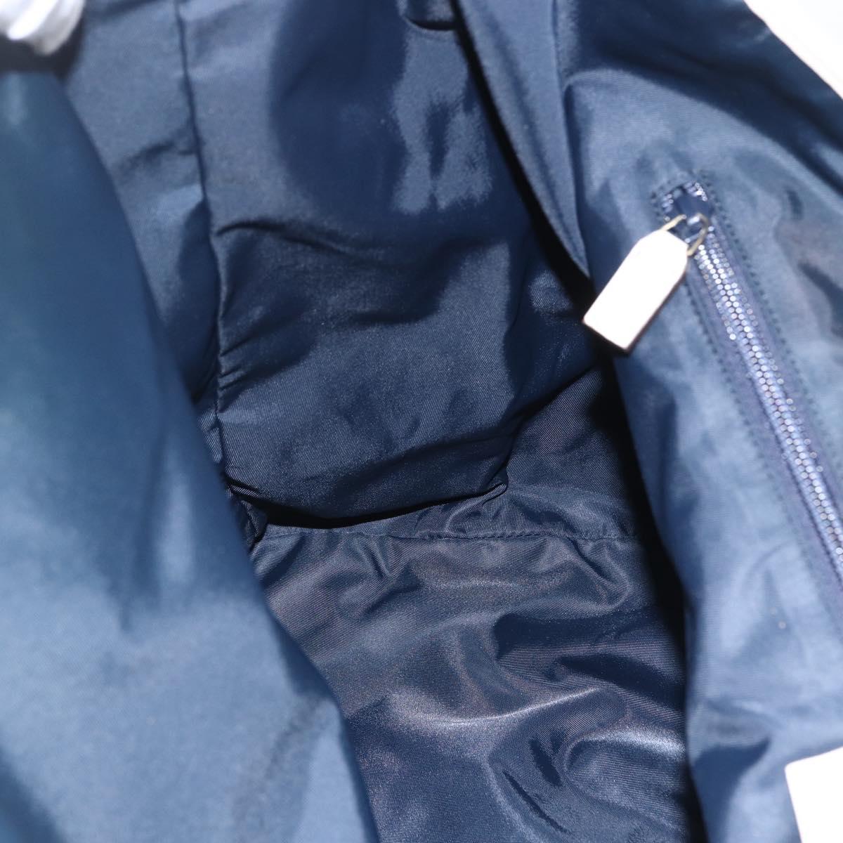 GUCCI Tote Bag Nylon Navy Silver 169943 Auth fm4956