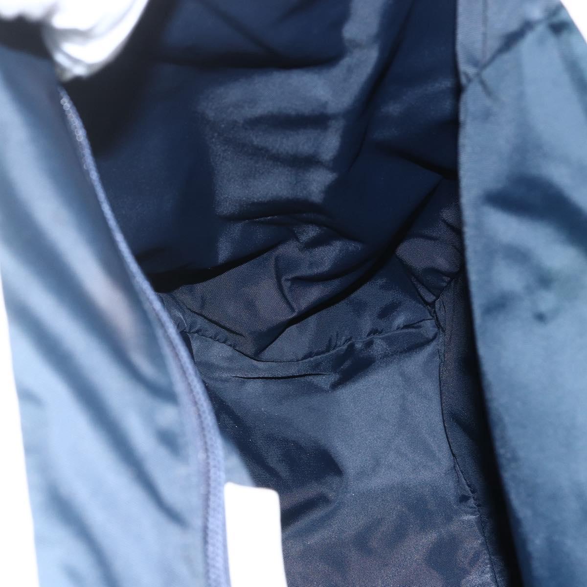 GUCCI Tote Bag Nylon Navy Silver 169943 Auth fm4956