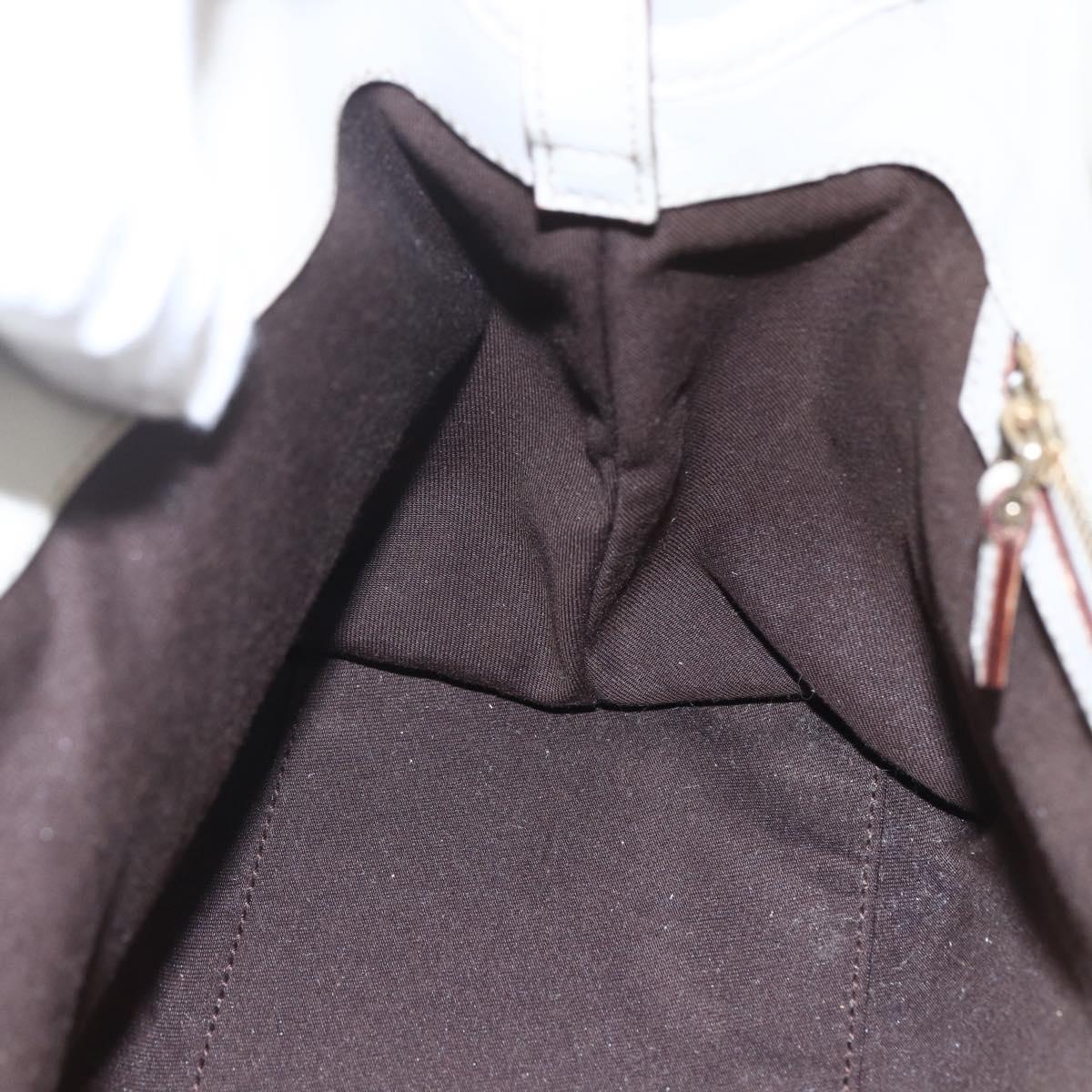 GUCCI Hand Bag Leather Ivory Gold 145761 Auth fm4957