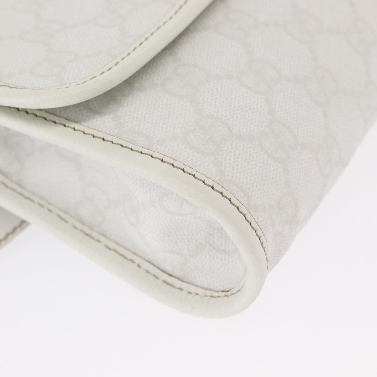 GUCCI GG Supreme Sherry Line Waist bag PVC White Gold 152597 Auth fm4959