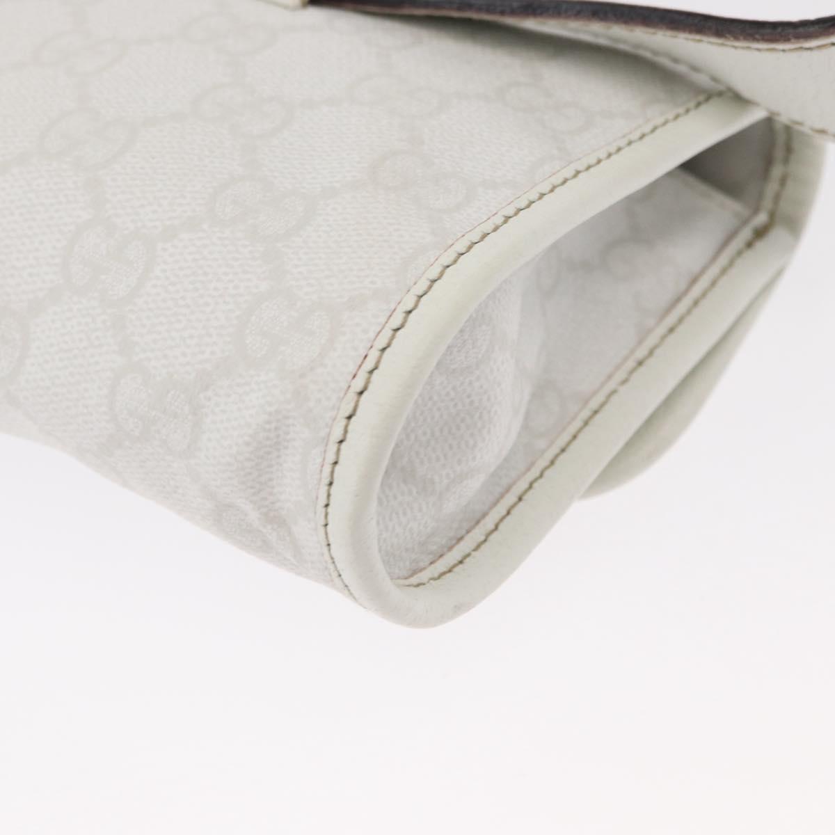 GUCCI GG Supreme Sherry Line Waist bag PVC White Gold 152597 Auth fm4959