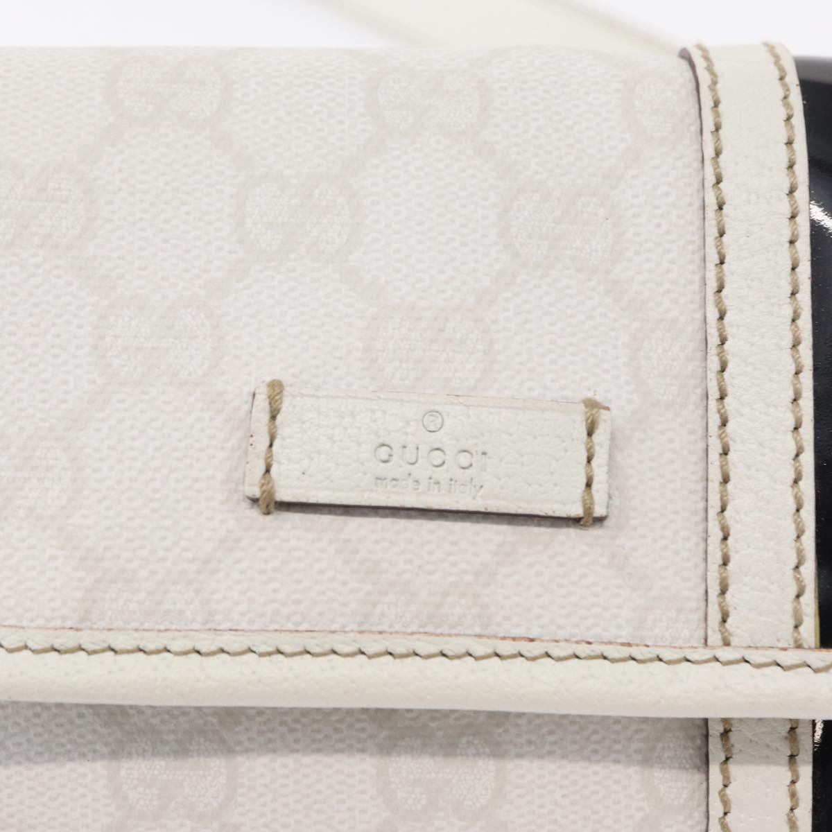 GUCCI GG Supreme Sherry Line Waist bag PVC White Gold 152597 Auth fm4959