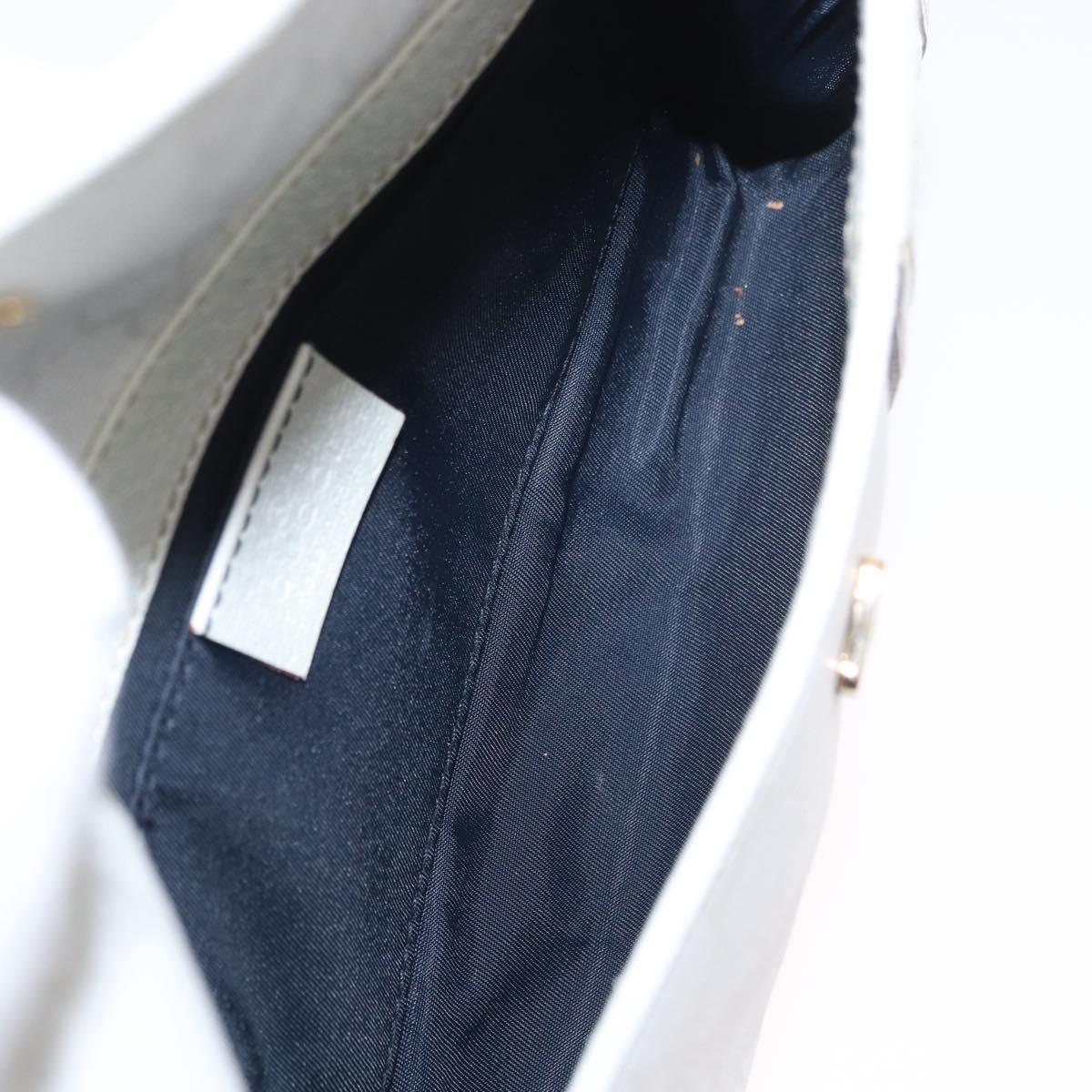 GUCCI GG Supreme Sherry Line Waist bag PVC White Gold 152597 Auth fm4959