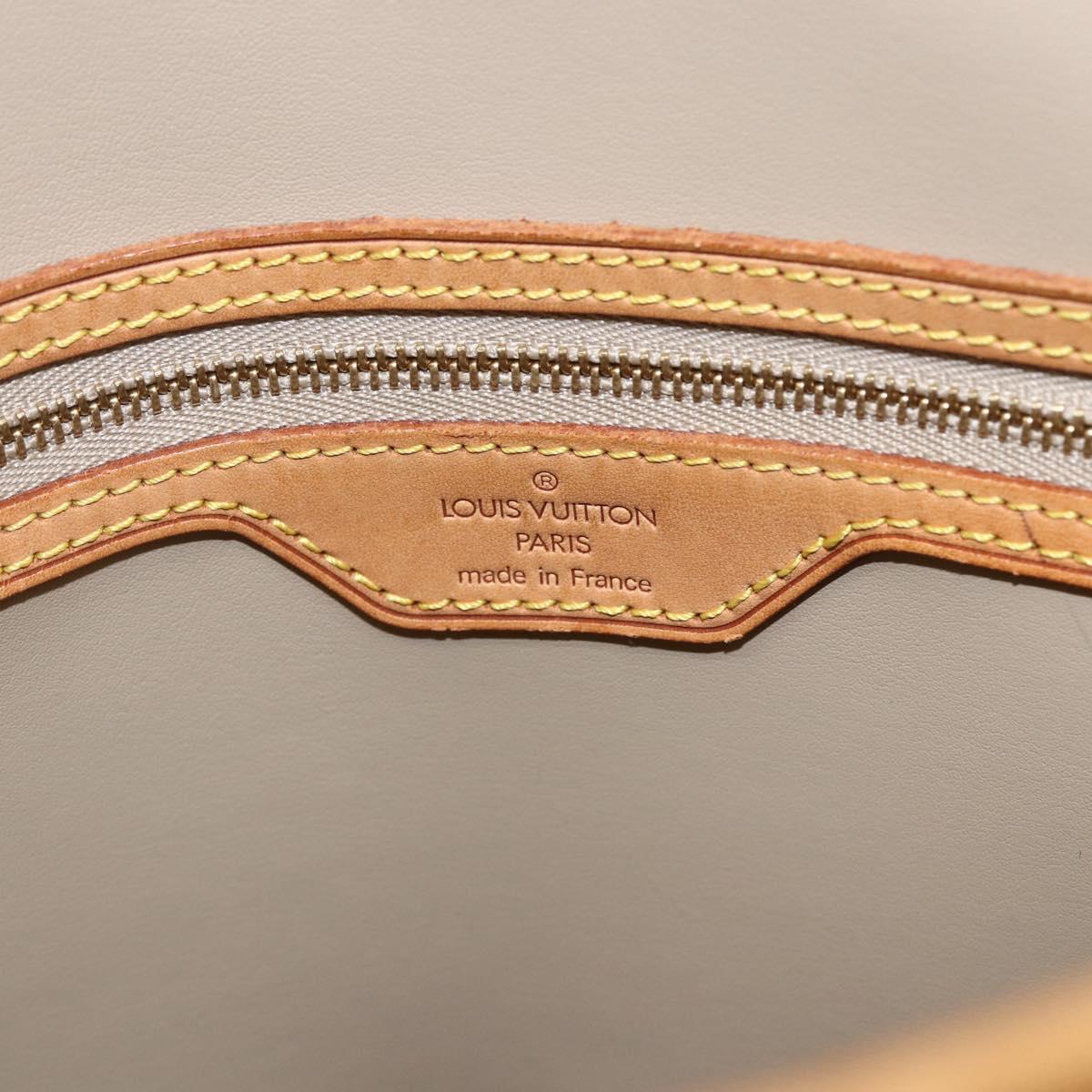 LOUIS VUITTON Monogram Vernis Bucket GM Shoulder Bag Beige LV Auth fm4967