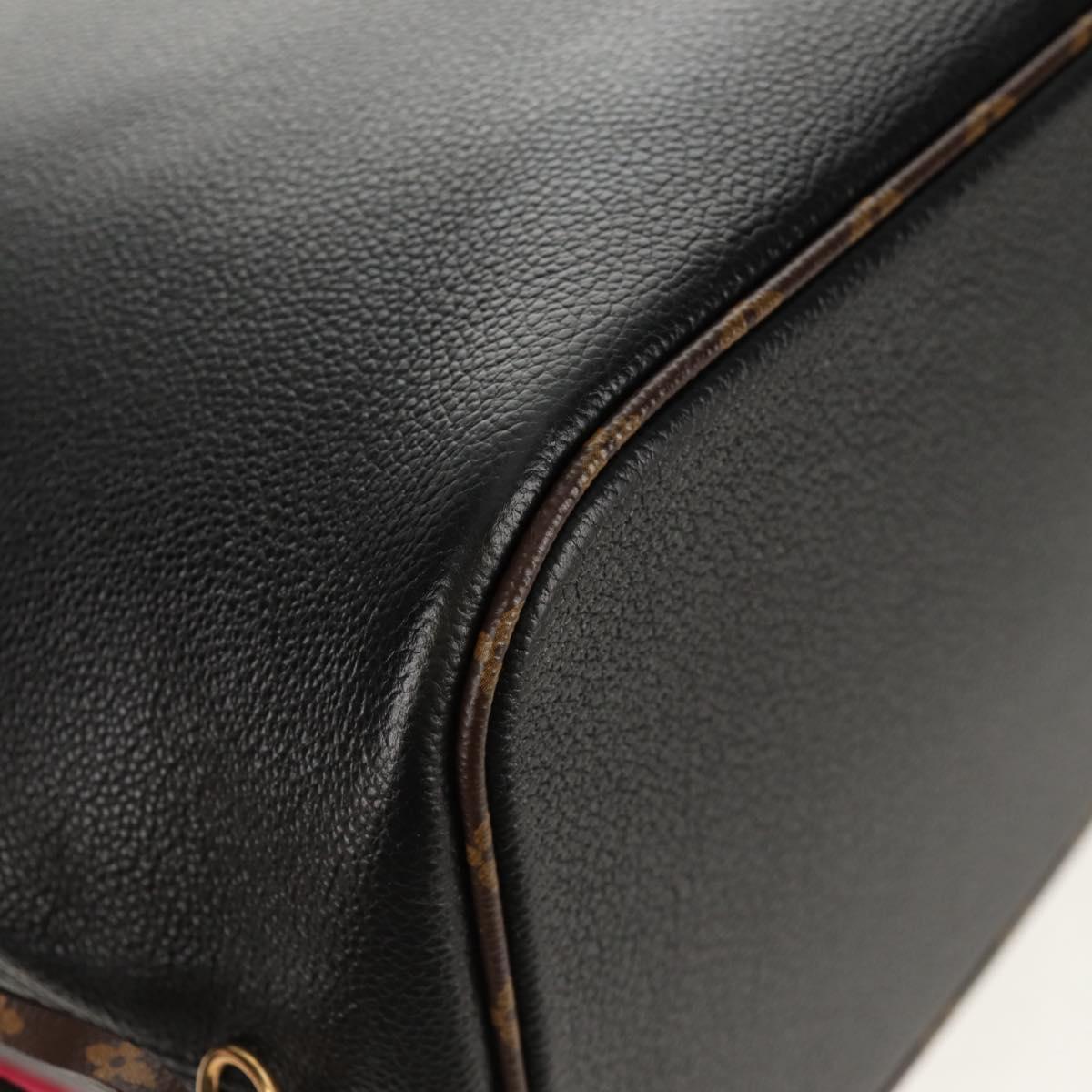 LOUIS VUITTON Monogram Teddy Neverfull MM Tote Bag Black M56960 LV Auth fm4970SM