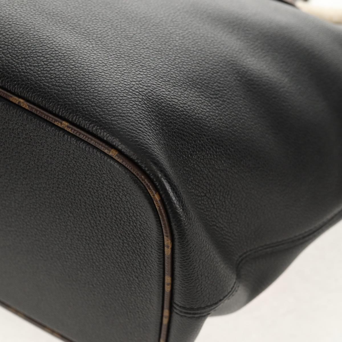 LOUIS VUITTON Monogram Teddy Neverfull MM Tote Bag Black M56960 LV Auth fm4970SM