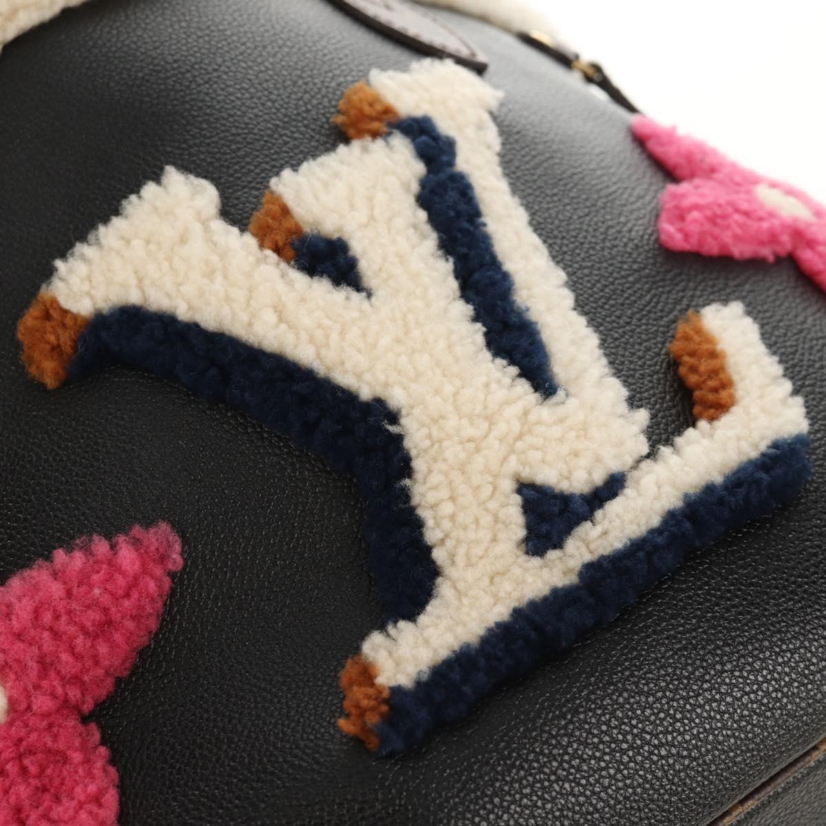 LOUIS VUITTON Monogram Teddy Neverfull MM Tote Bag Black M56960 LV Auth fm4970SM