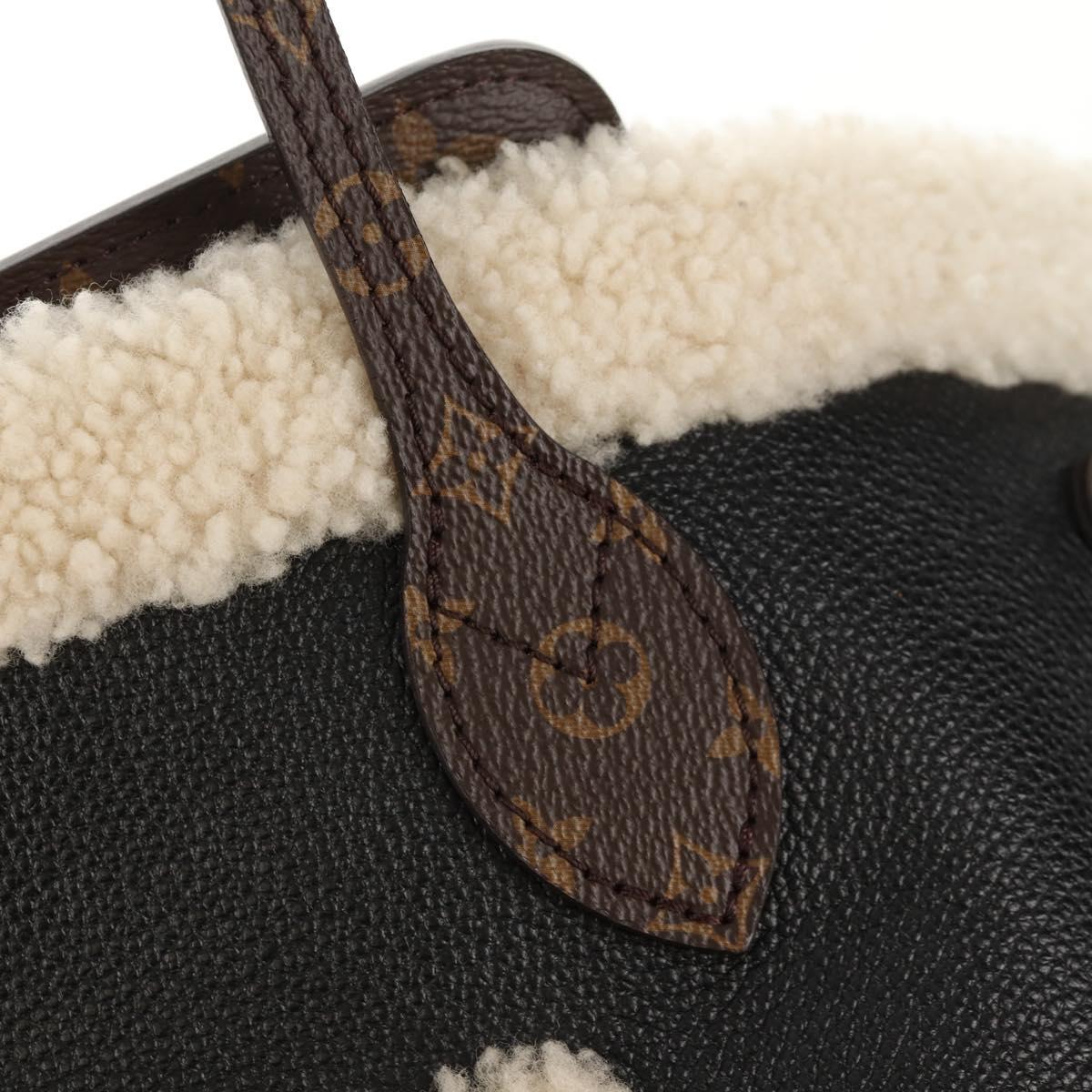 LOUIS VUITTON Monogram Teddy Neverfull MM Tote Bag Black M56960 LV Auth fm4970SM