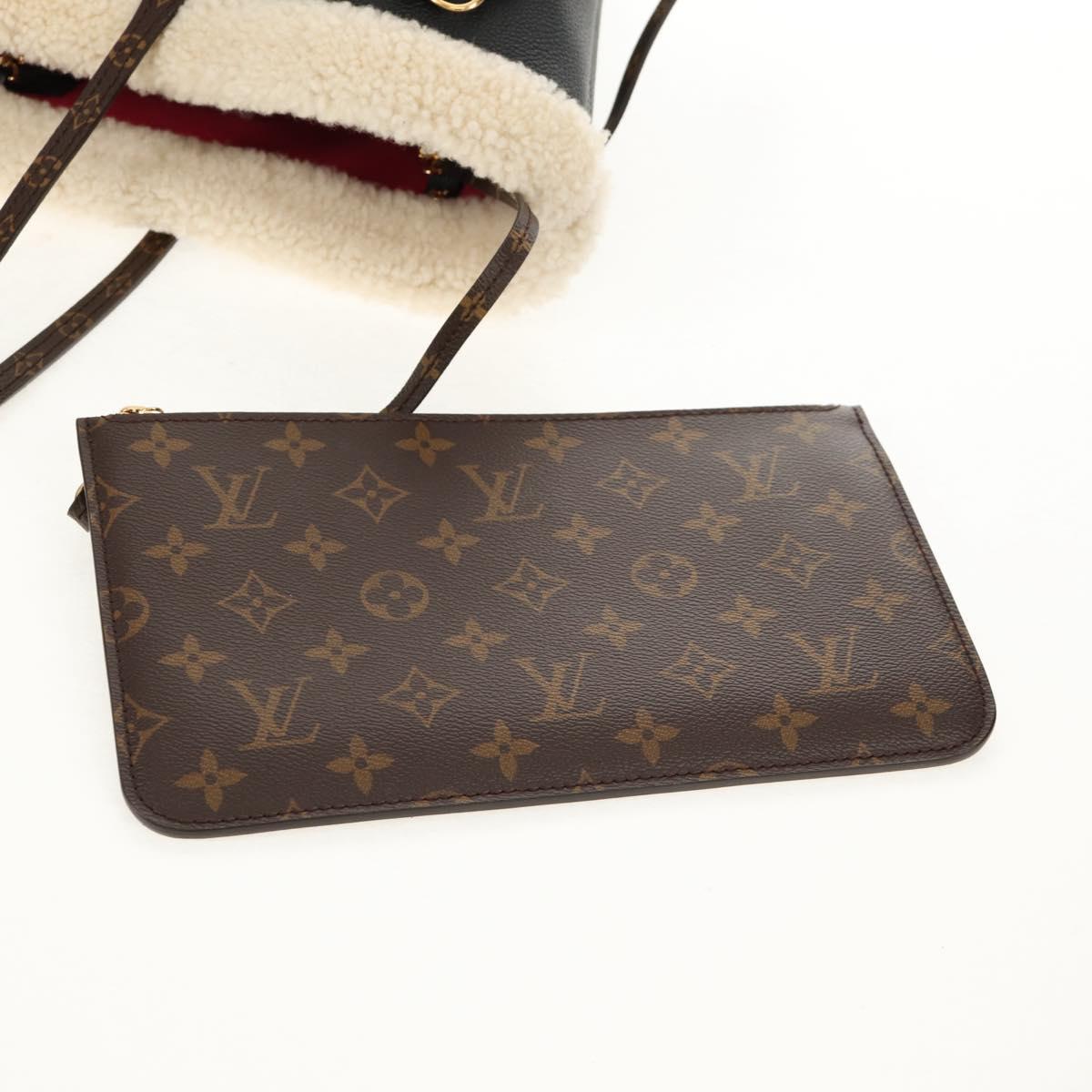 LOUIS VUITTON Monogram Teddy Neverfull MM Tote Bag Black M56960 LV Auth fm4970SM