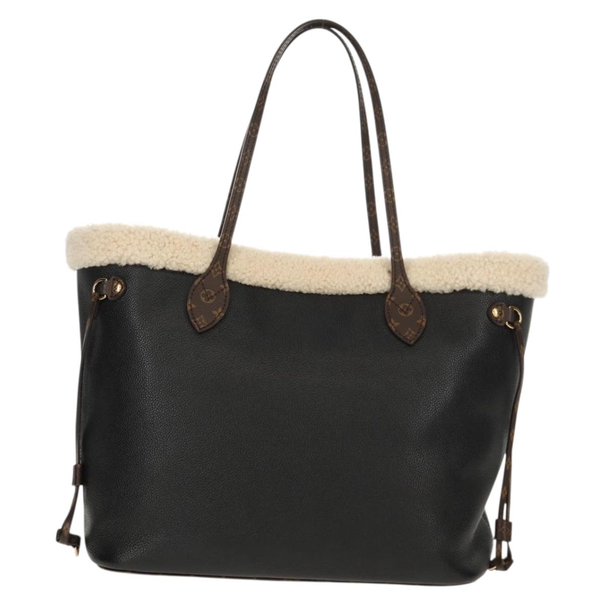 LOUIS VUITTON Monogram Teddy Neverfull MM Tote Bag Black M56960 LV Auth fm4970SM