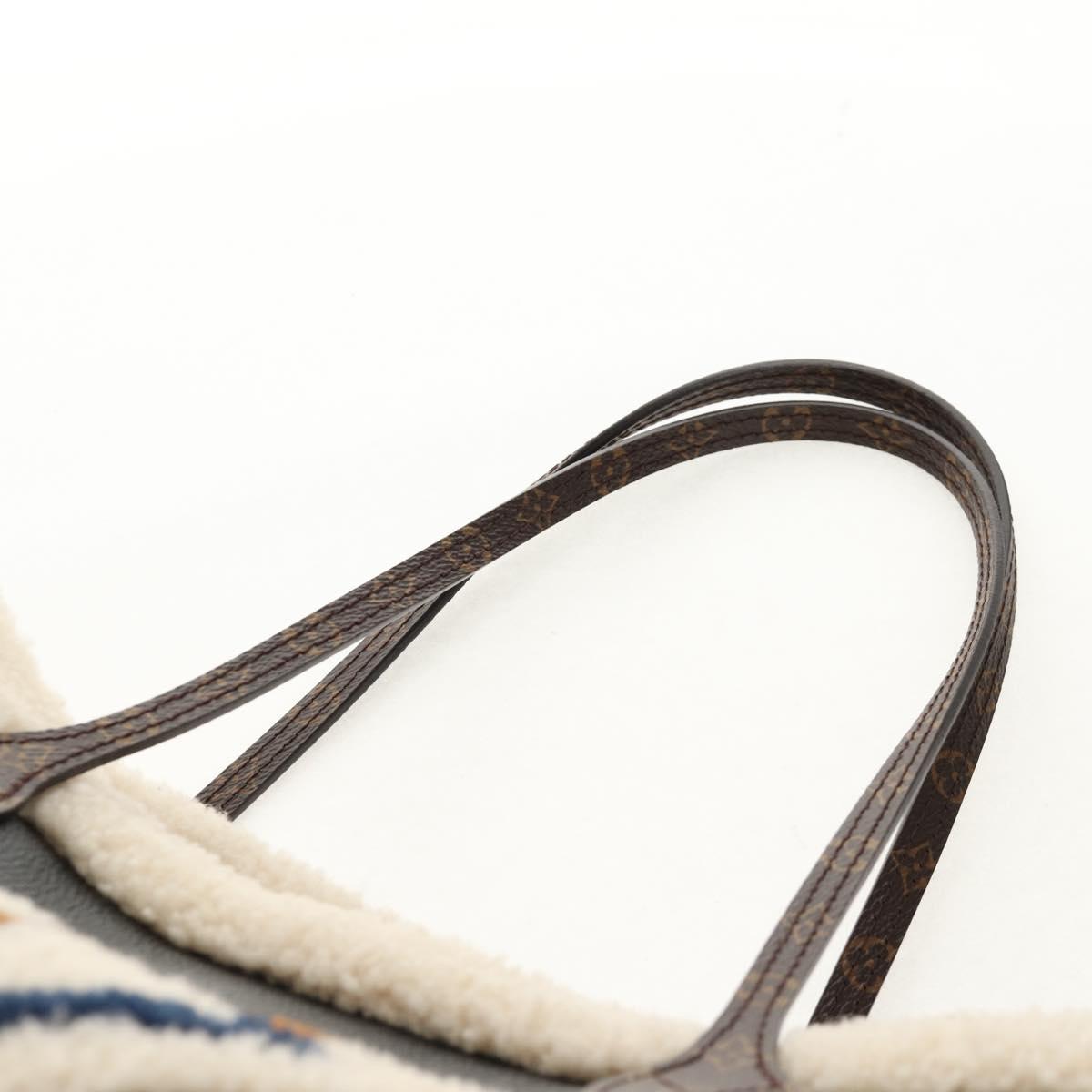 LOUIS VUITTON Monogram Teddy Neverfull MM Tote Bag Black M56960 LV Auth fm4970SM