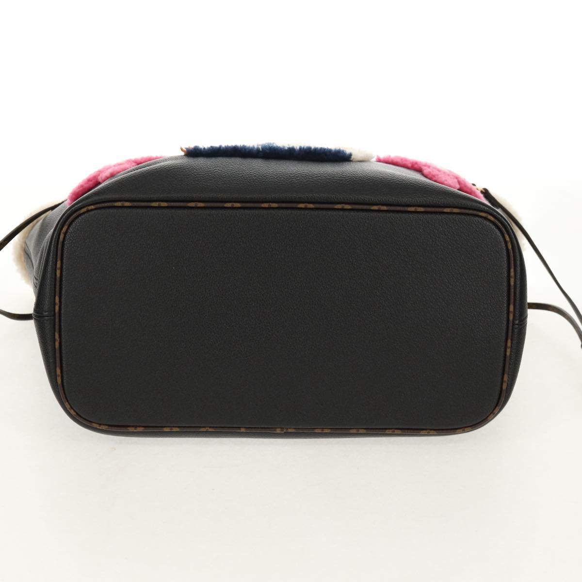 LOUIS VUITTON Monogram Teddy Neverfull MM Tote Bag Black M56960 LV Auth fm4970SM