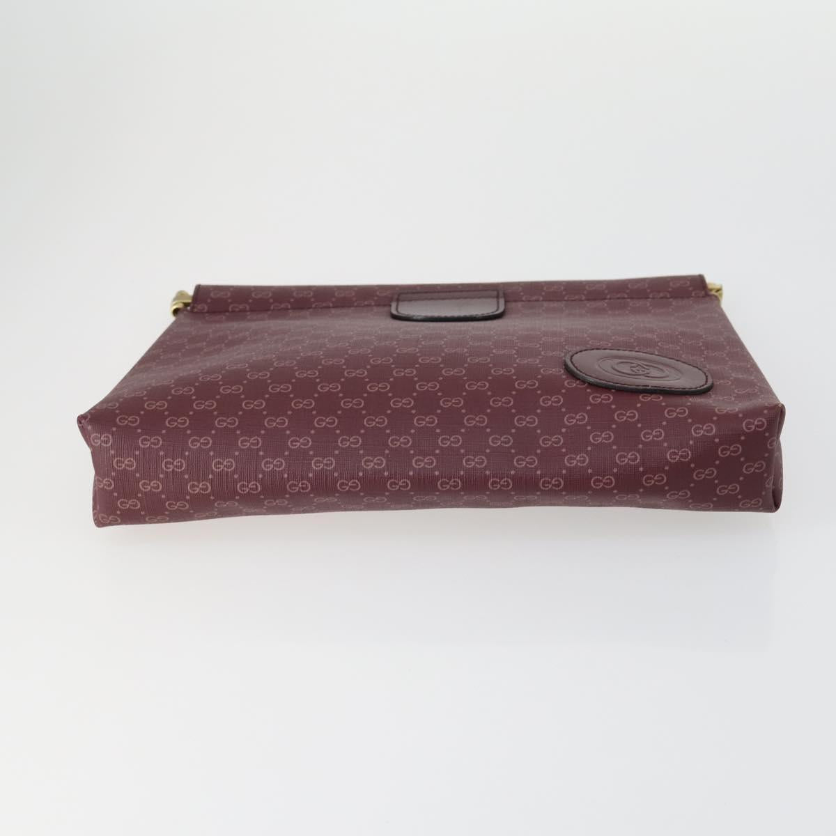 GUCCI GG Canvas Shoulder Bag Leather 6 Set Beige Black Navy Auth fm4975
