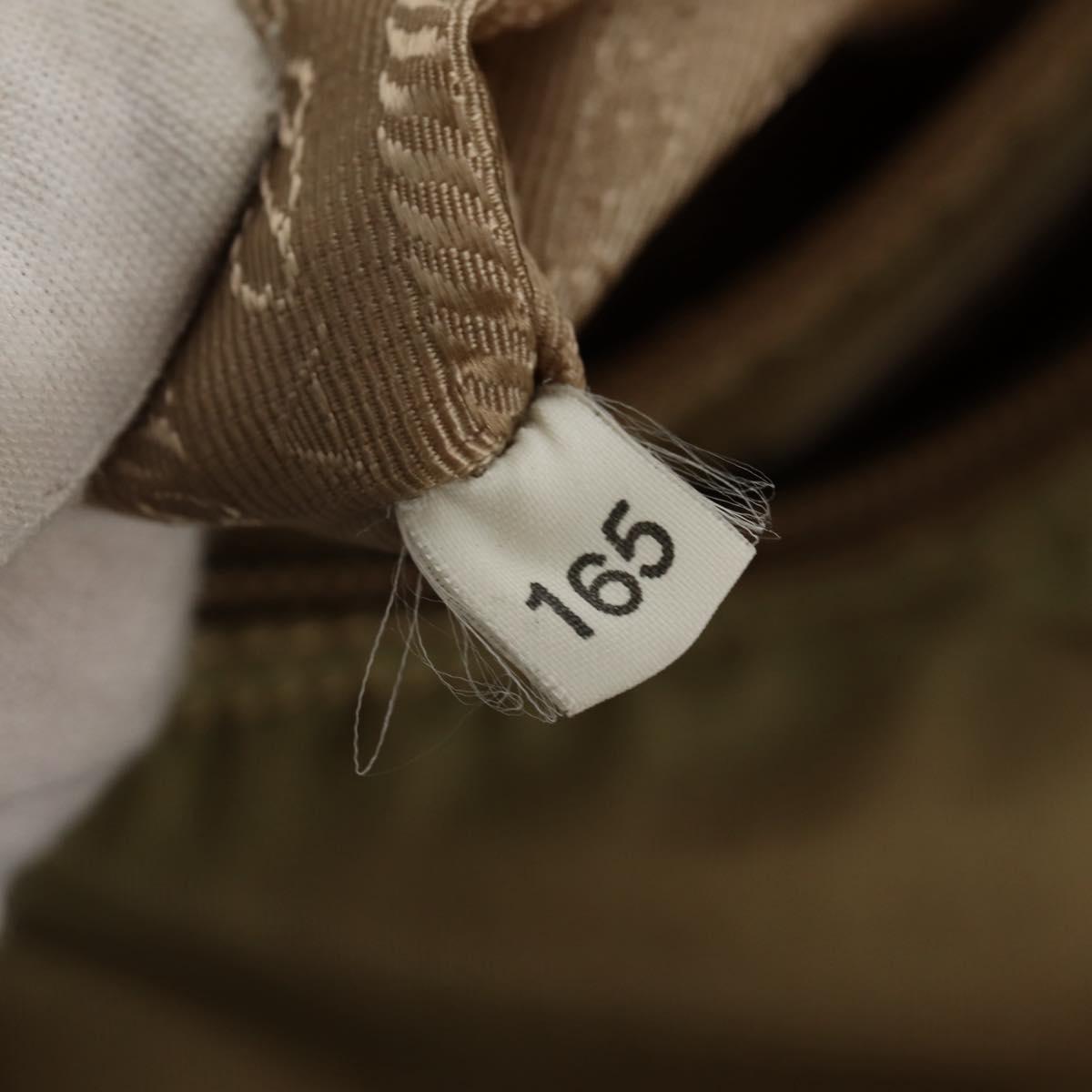 PRADA Shoulder Bag Nylon Khaki Silver Auth fm4987