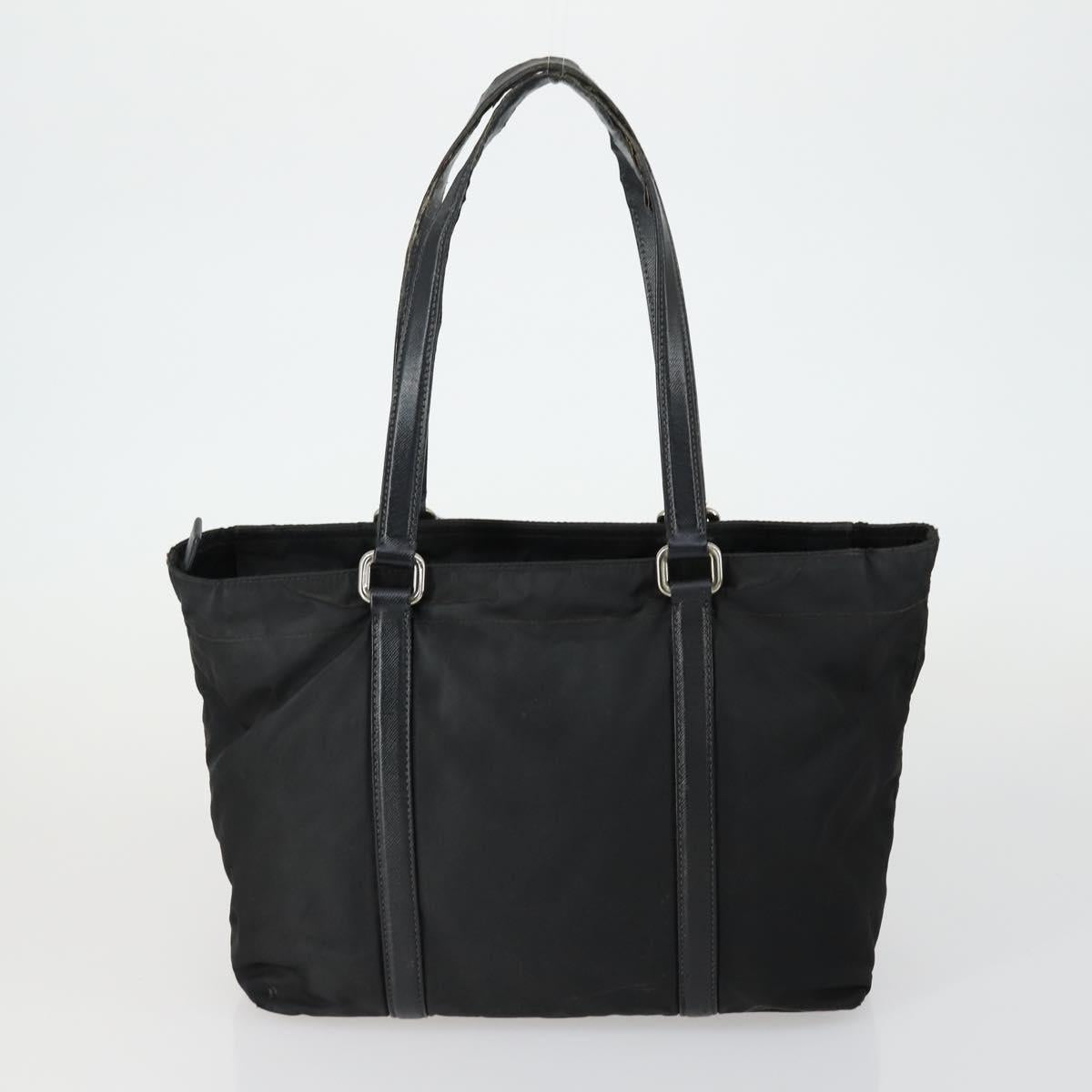 PRADA Hand Bag Nylon Canvas 6 Set Black Beige Red Auth fm4988