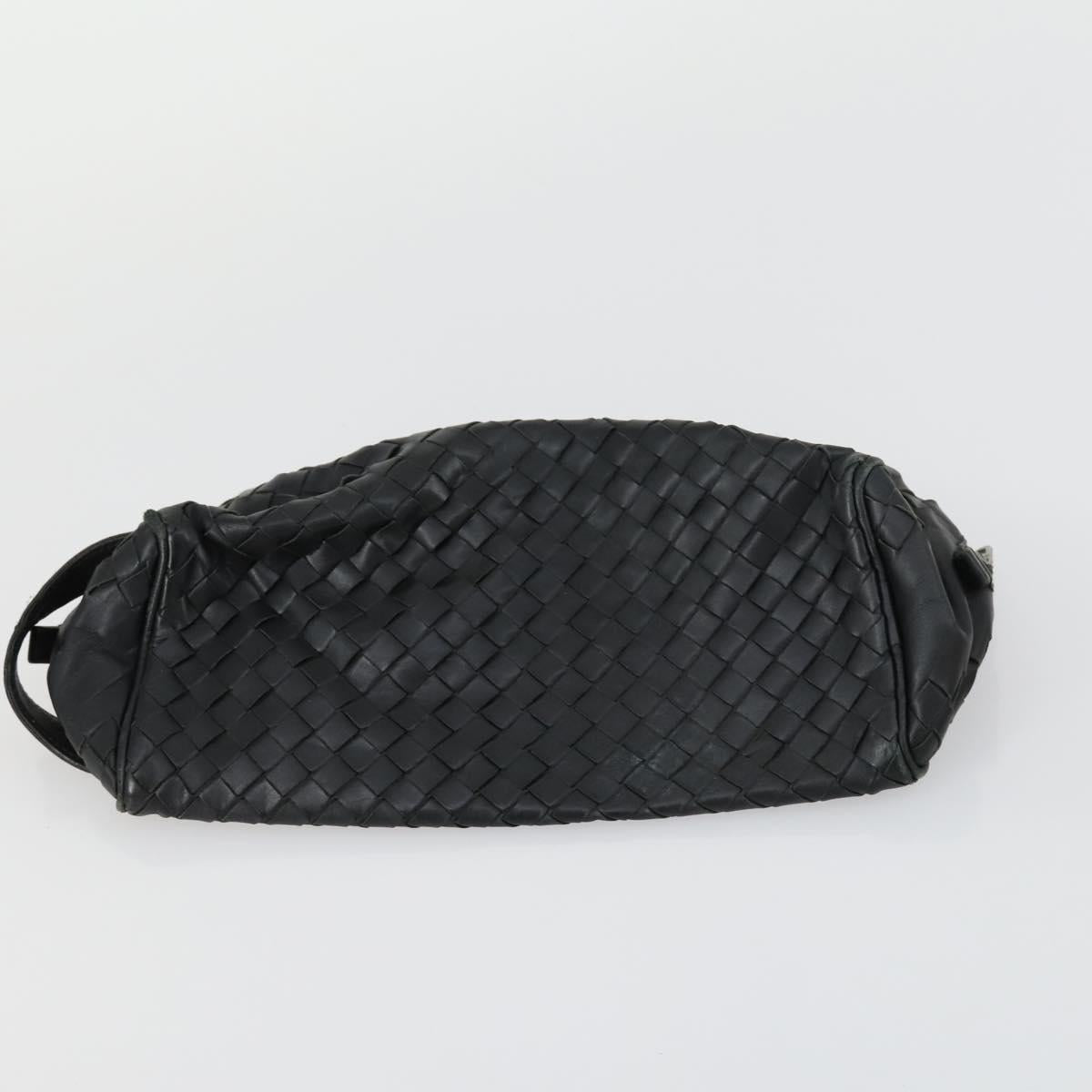 BOTTEGA VENETA INTRECCIATO Bag Leather Nylon 3 Set Beige Black Auth fm5006