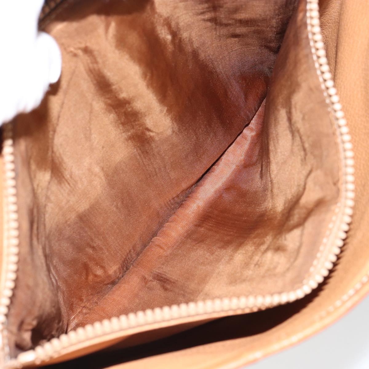CELINE Macadam Canvas Tote Bag PVC Beige Gold Auth fm5010