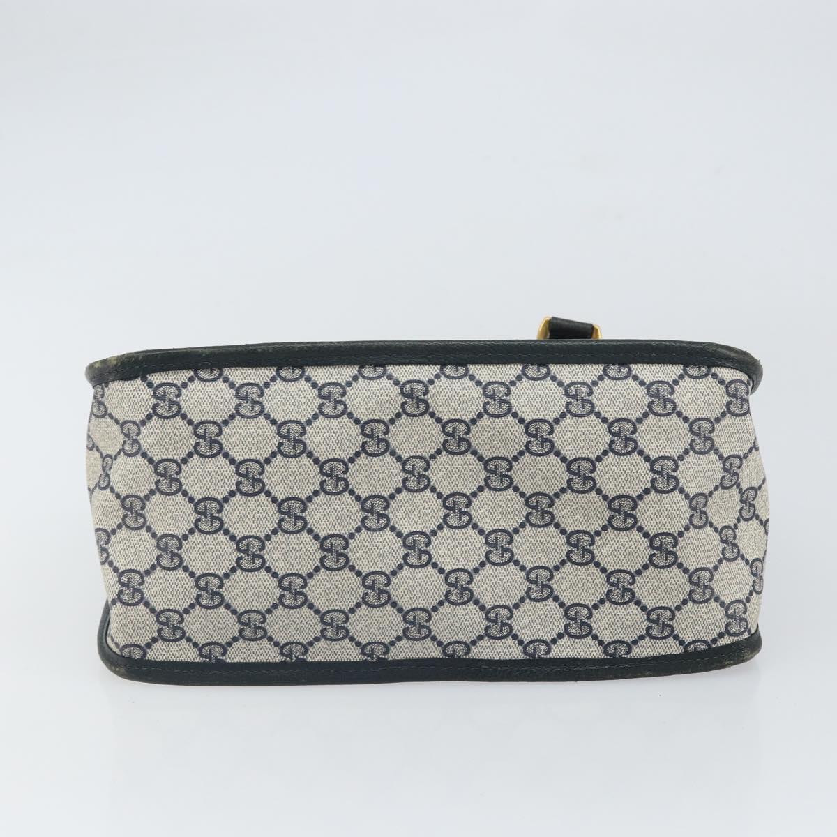 GUCCI GG Supreme Sherry Line Hand Bag PVC Navy Red 39 02 039 Auth fm5016