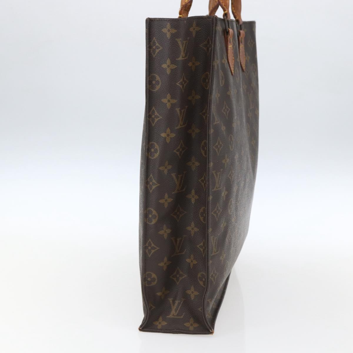 LOUIS VUITTON Monogram Sac Plat Hand Bag M51140 LV Auth fm5042