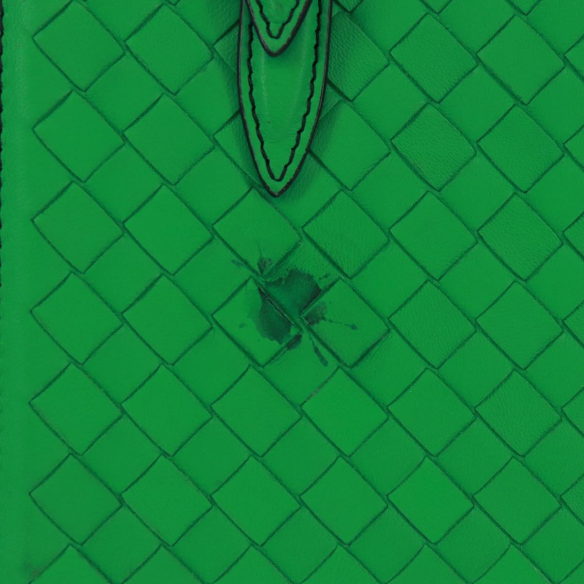BOTTEGA VENETA INTRECCIATO Hand Bag Leather Green Auth fm5052V