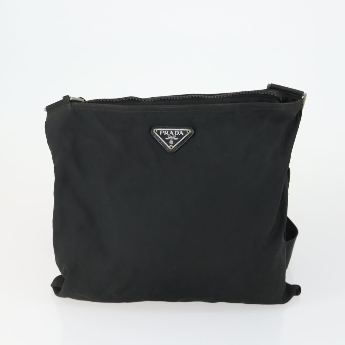 PRADA Bag Nylon 5 Set Black Khaki blue Auth fm5059