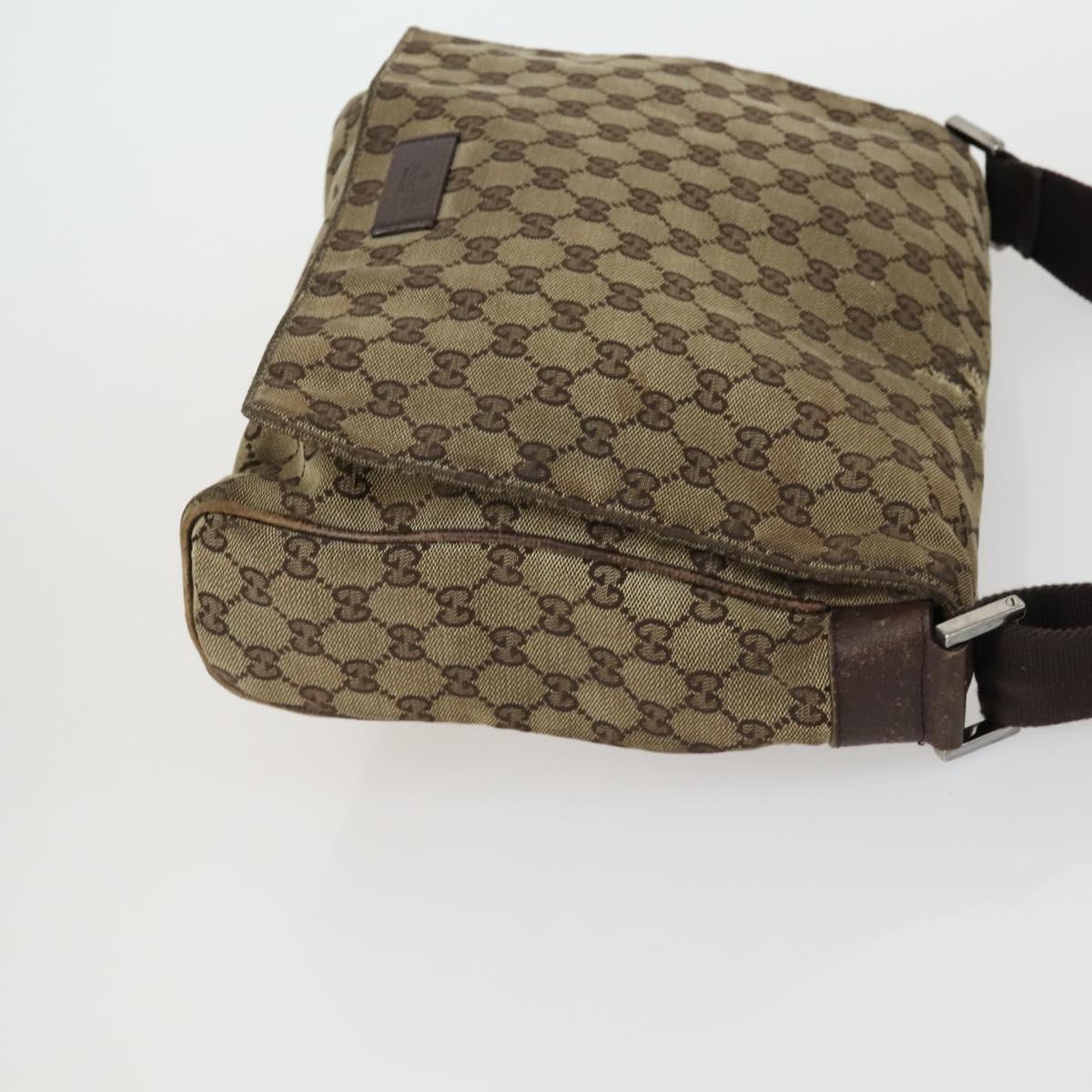 GUCCI GG Canvas Web Sherry Line Bag Sherry Line 4 Set Beige Pink Auth fm5060