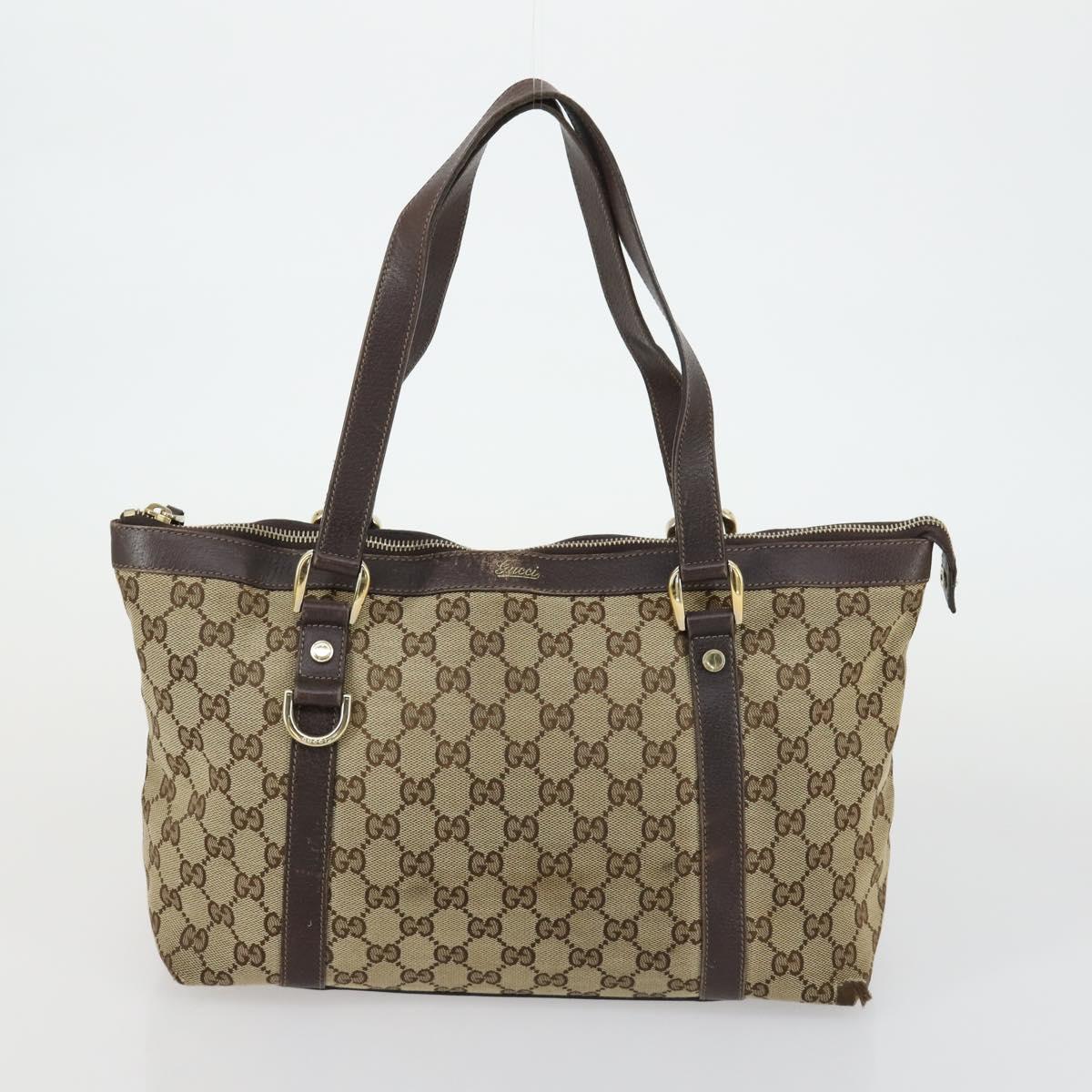 GUCCI GG Canvas Web Sherry Line Bag Sherry Line 4 Set Beige Pink Auth fm5060