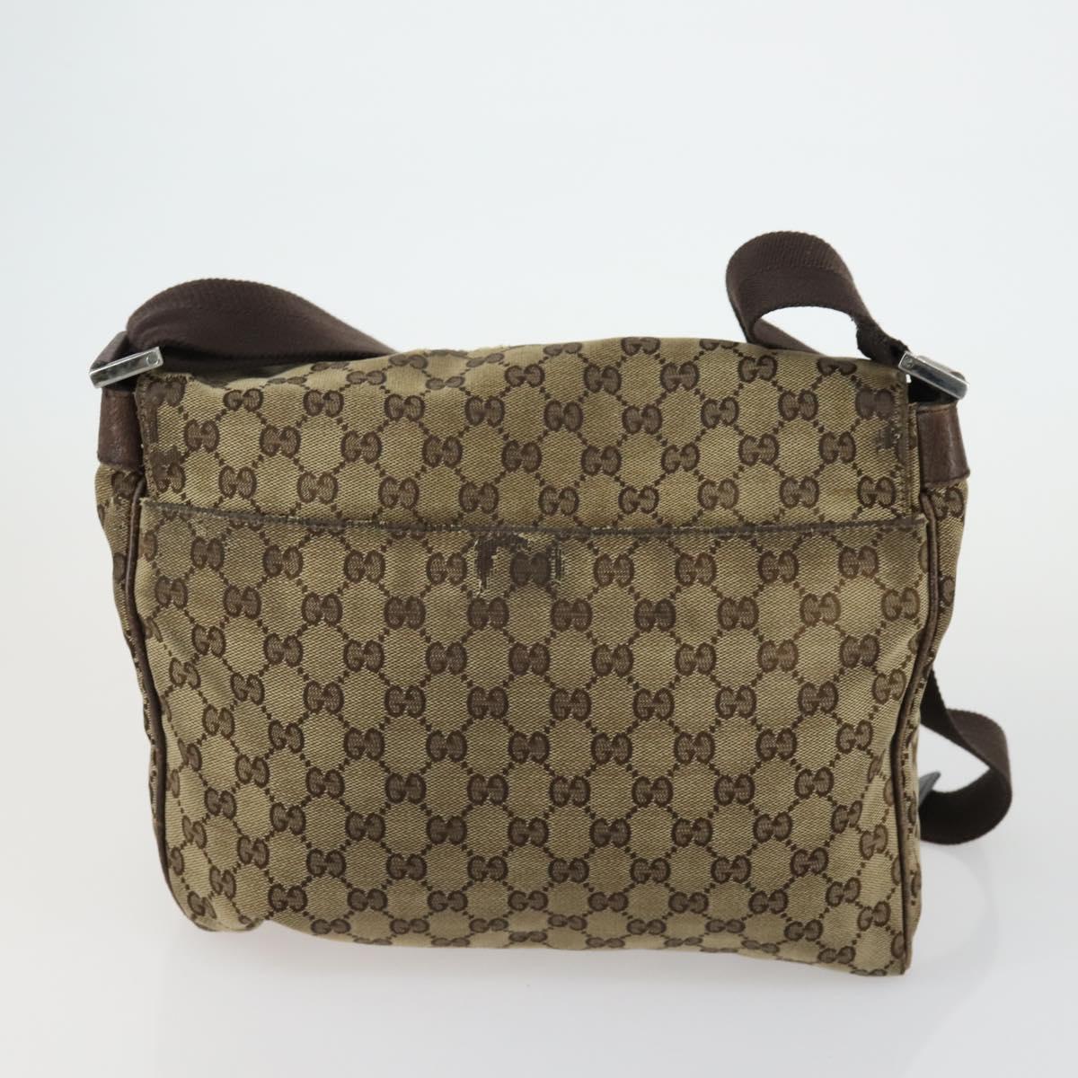 GUCCI GG Canvas Web Sherry Line Bag Sherry Line 4 Set Beige Pink Auth fm5060