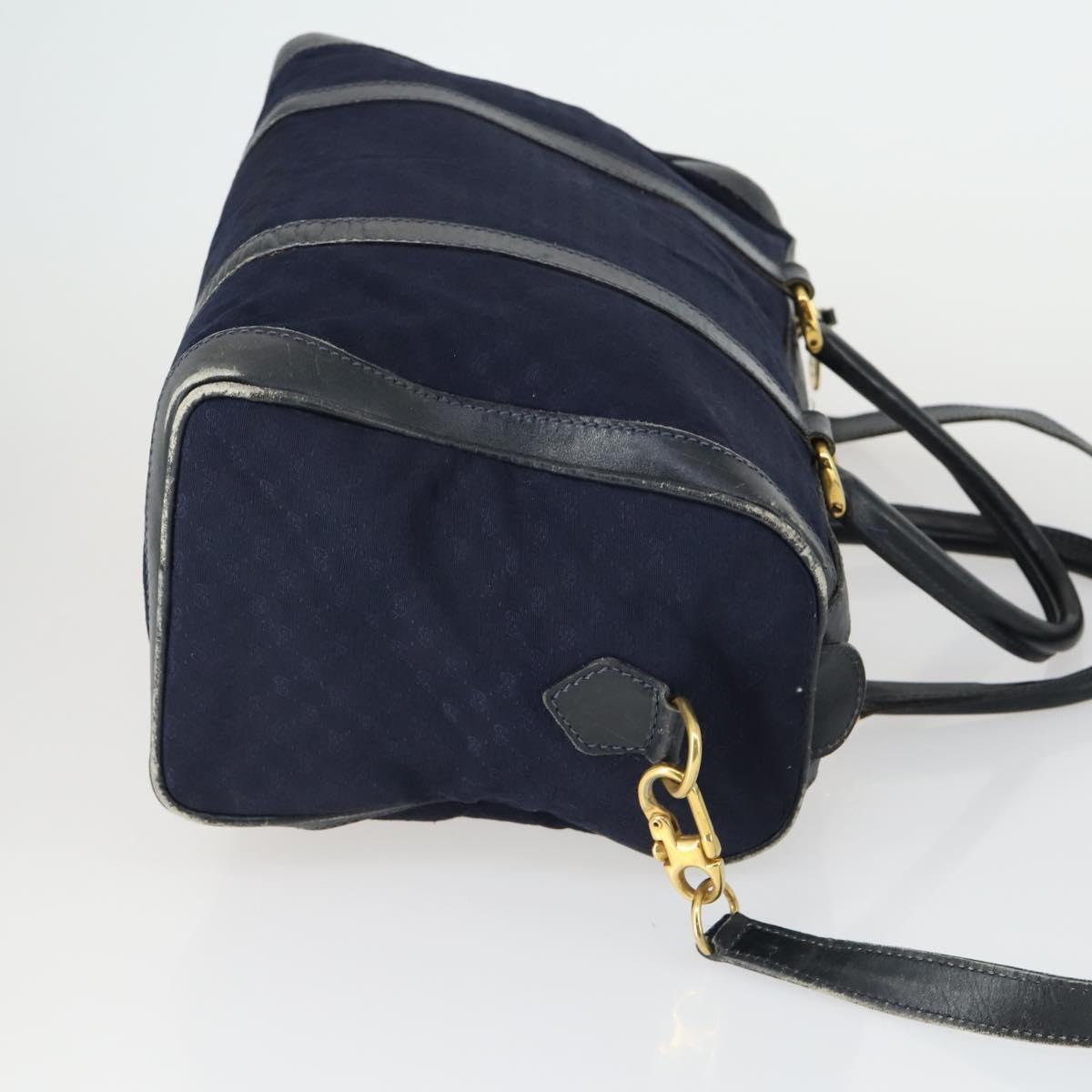 GUCCI Micro GG Canvas GG Micro Supreme Bag Leather 3 Set Navy Brown Auth fm5061