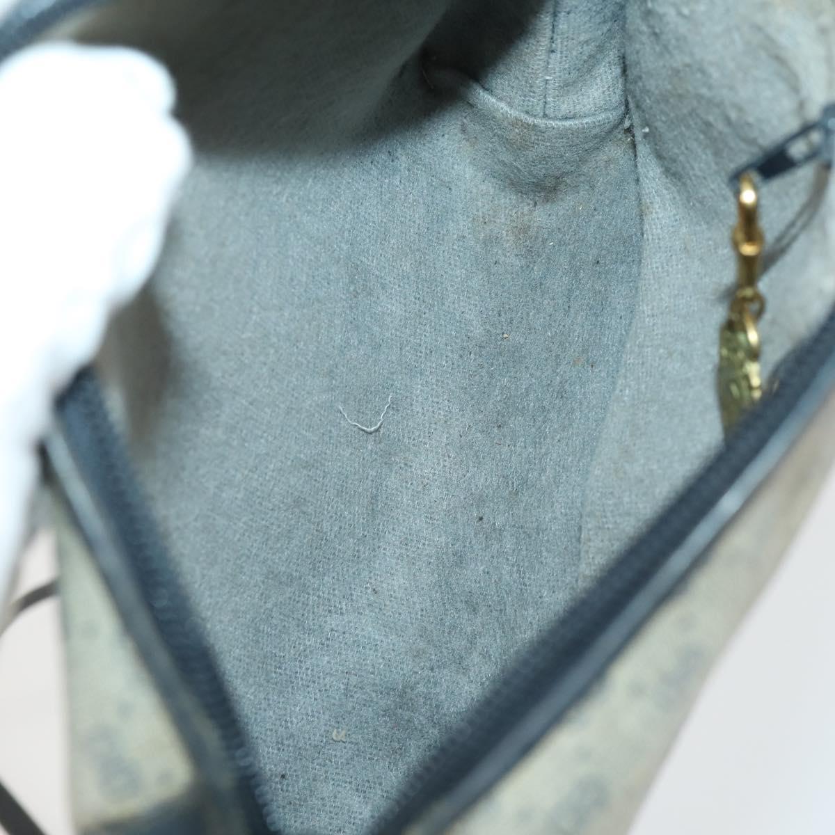 GUCCI Micro GG Canvas GG Micro Supreme Bag Leather 3 Set Navy Brown Auth fm5061