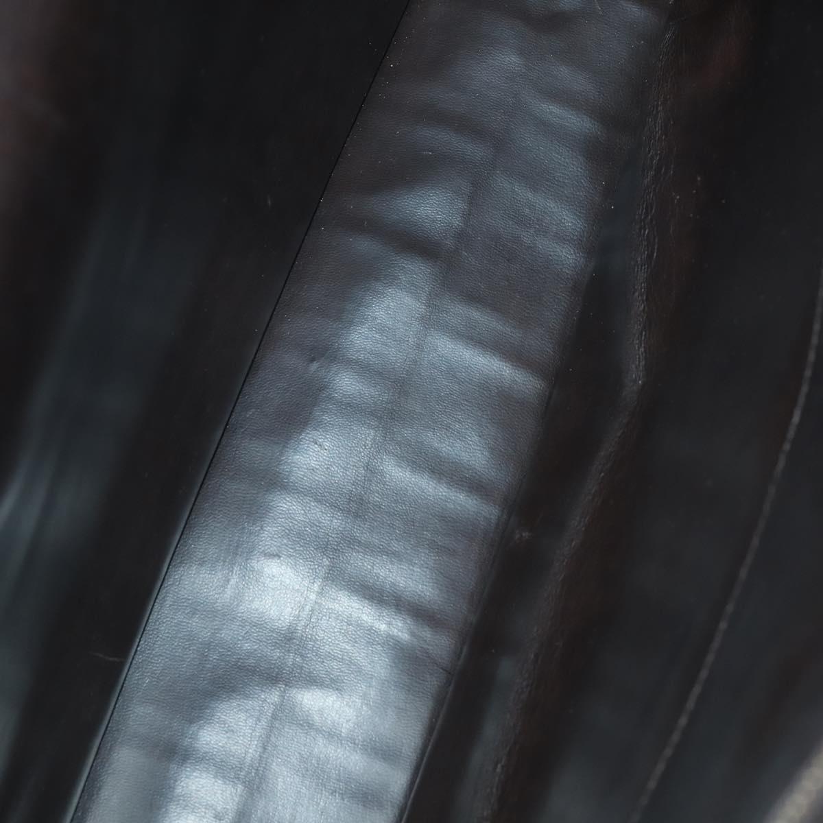 FENDI Zucca Canvas Zucchino Canvas Bag PVC 3 Set Black Brown Auth fm5063