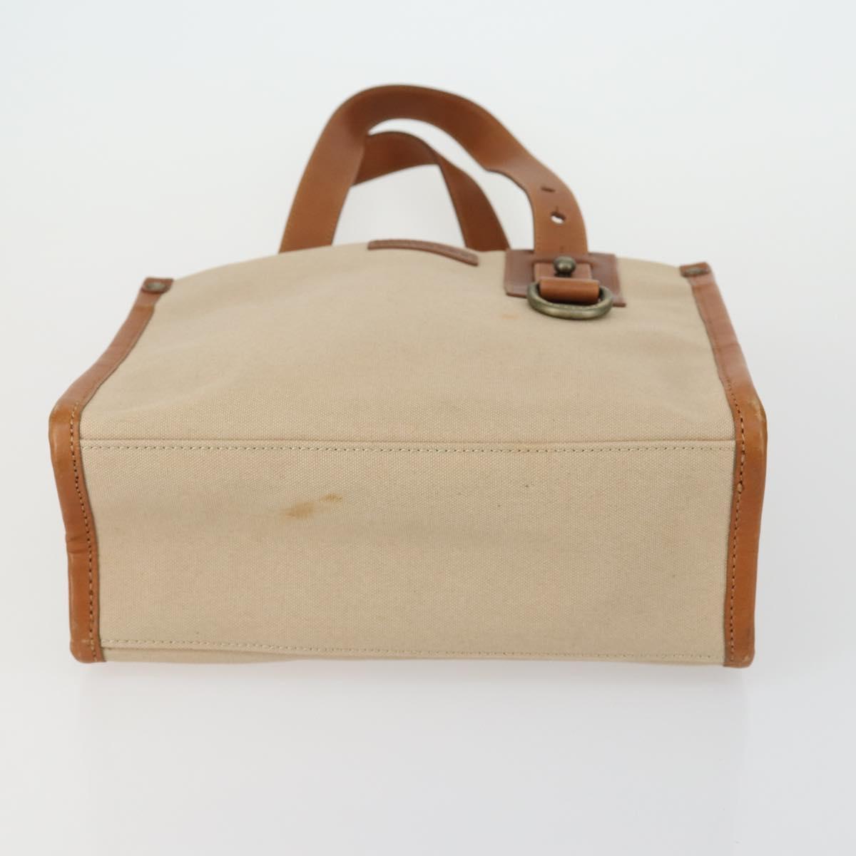 BURBERRY Nova Check Blue Black Label Hand Bag Canvas 4 Set Beige Auth fm5065