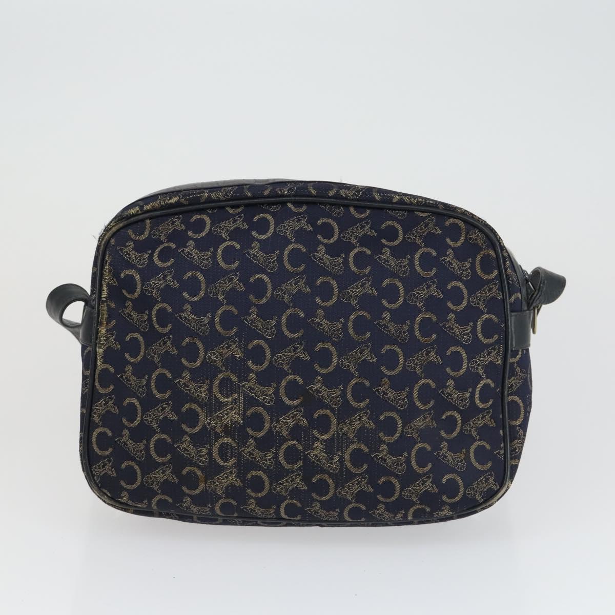 CELINE Macadam Canvas C Macadam Canvas Bag PVC 4 Set Brown Navy Auth fm5067