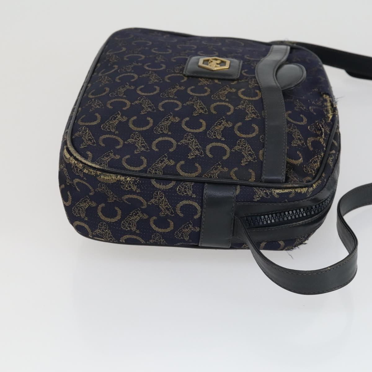 CELINE Macadam Canvas C Macadam Canvas Bag PVC 4 Set Brown Navy Auth fm5067