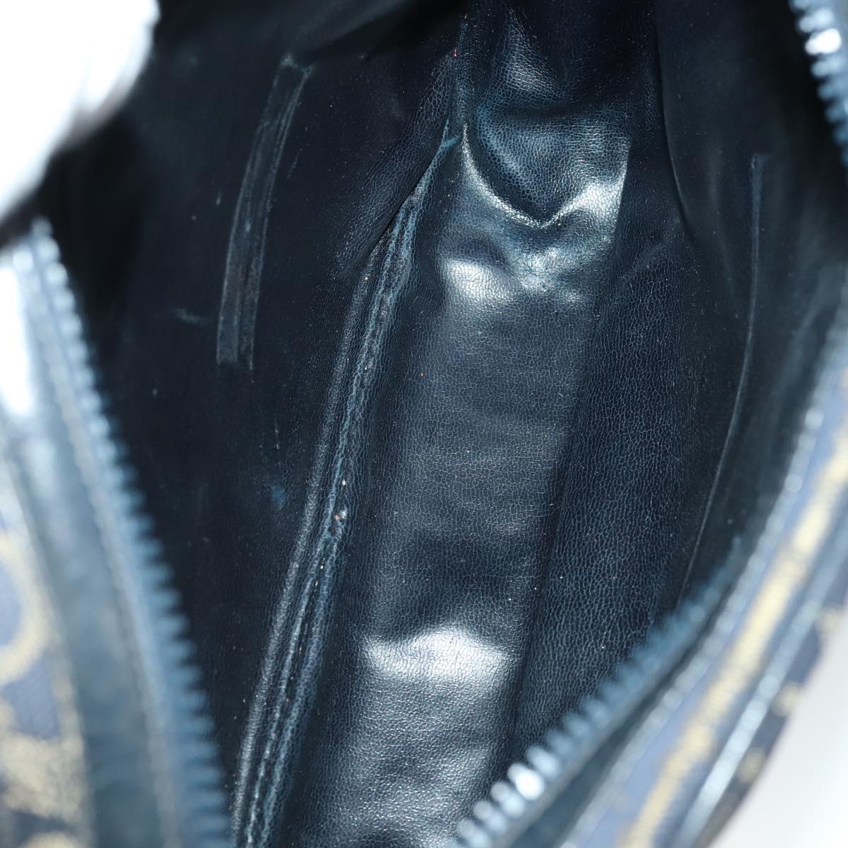 CELINE Macadam Canvas C Macadam Canvas Bag PVC 4 Set Brown Navy Auth fm5067