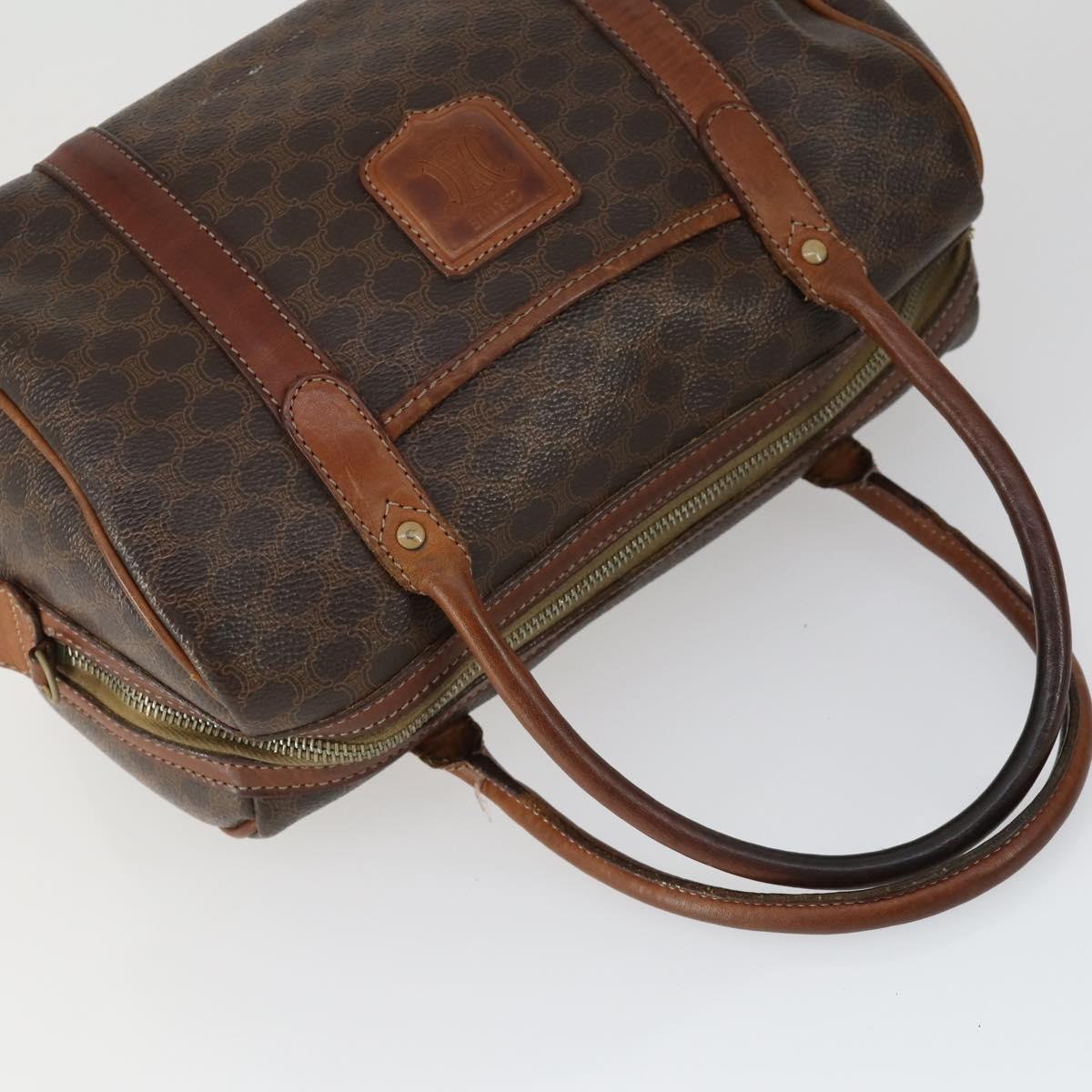 CELINE Macadam Canvas C Macadam Canvas Bag PVC 4 Set Brown Navy Auth fm5067