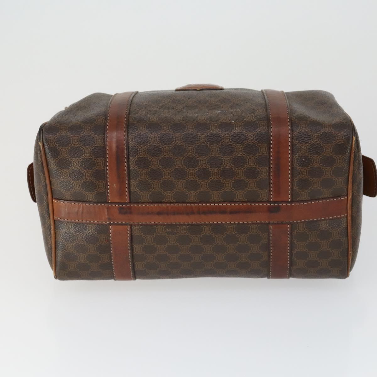 CELINE Macadam Canvas C Macadam Canvas Bag PVC 4 Set Brown Navy Auth fm5067