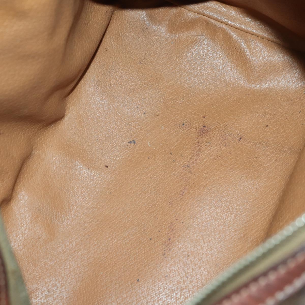 CELINE Macadam Canvas C Macadam Canvas Bag PVC 4 Set Brown Navy Auth fm5067