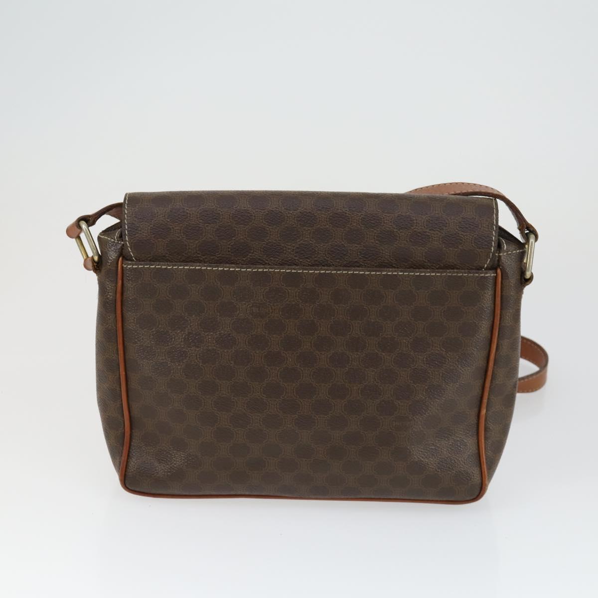 CELINE Macadam Canvas C Macadam Canvas Bag PVC 4 Set Brown Navy Auth fm5067