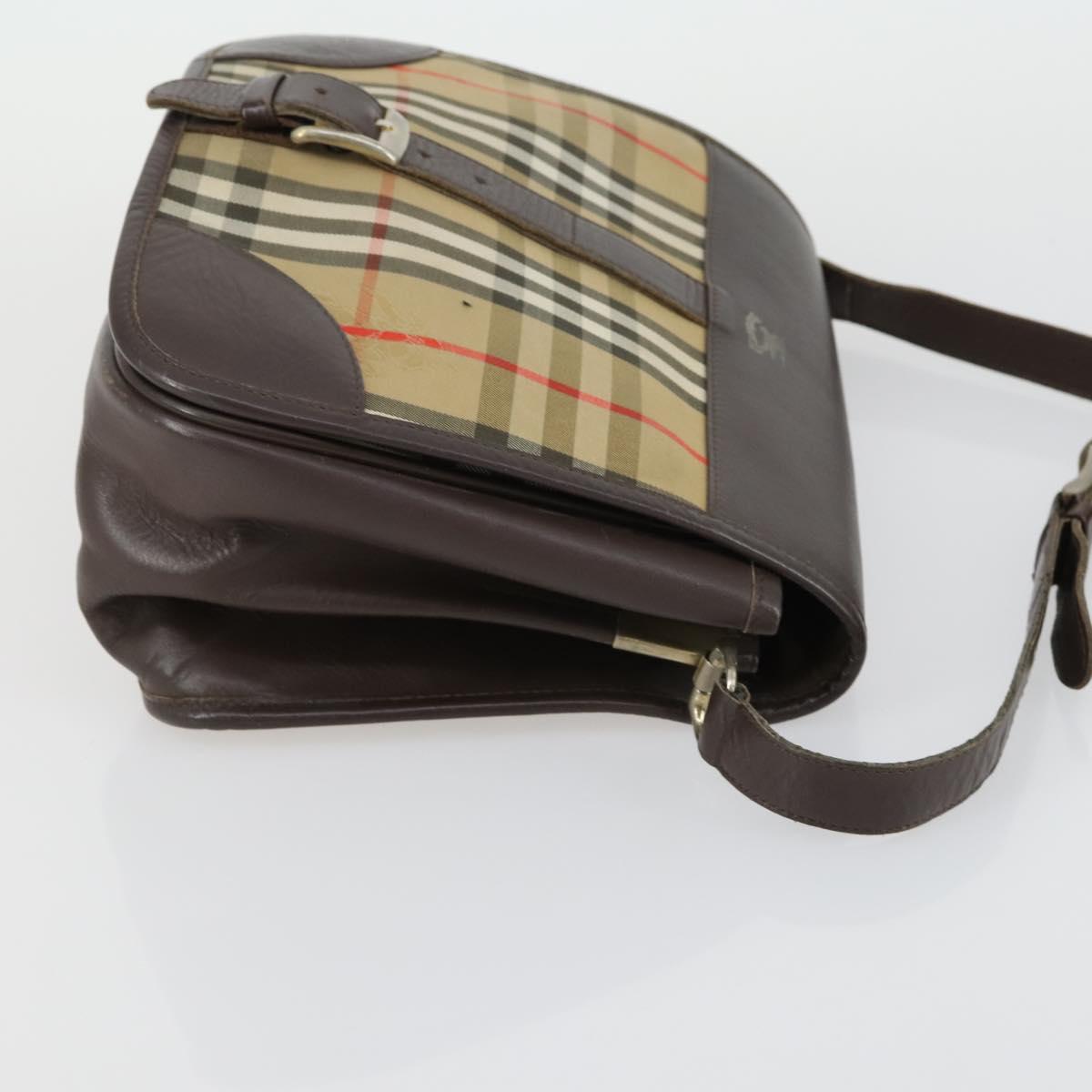 BURBERRY Nova Check Bag Canvas 3 Set Beige Auth fm5069