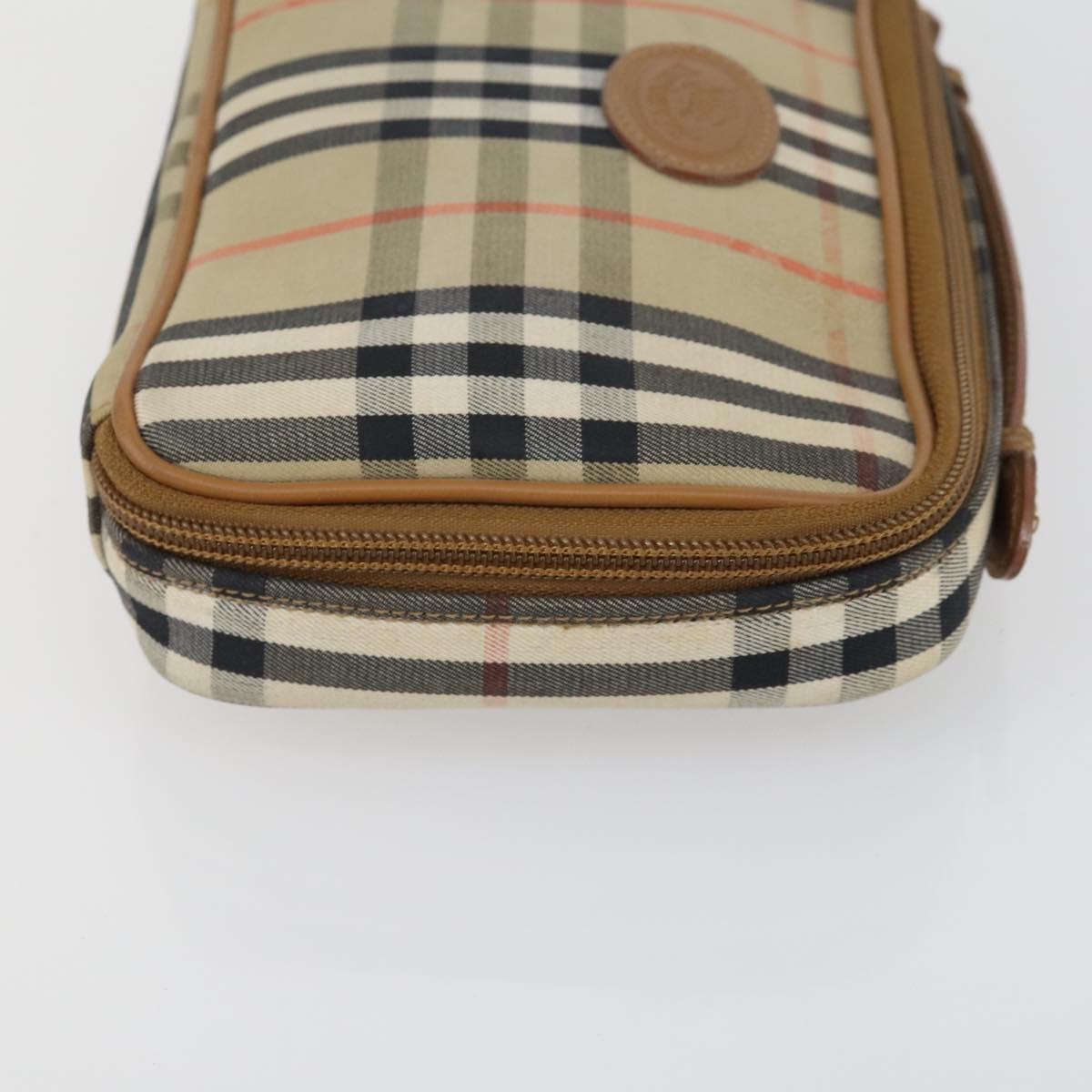 BURBERRY Nova Check Bag Canvas 3 Set Beige Auth fm5069