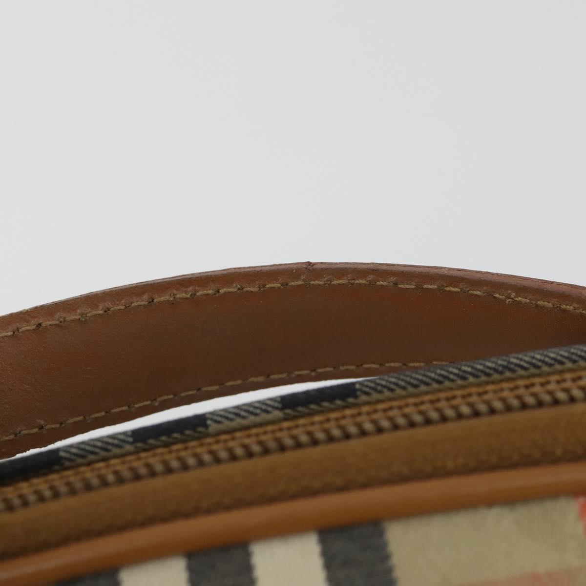 BURBERRY Nova Check Bag Canvas 3 Set Beige Auth fm5069