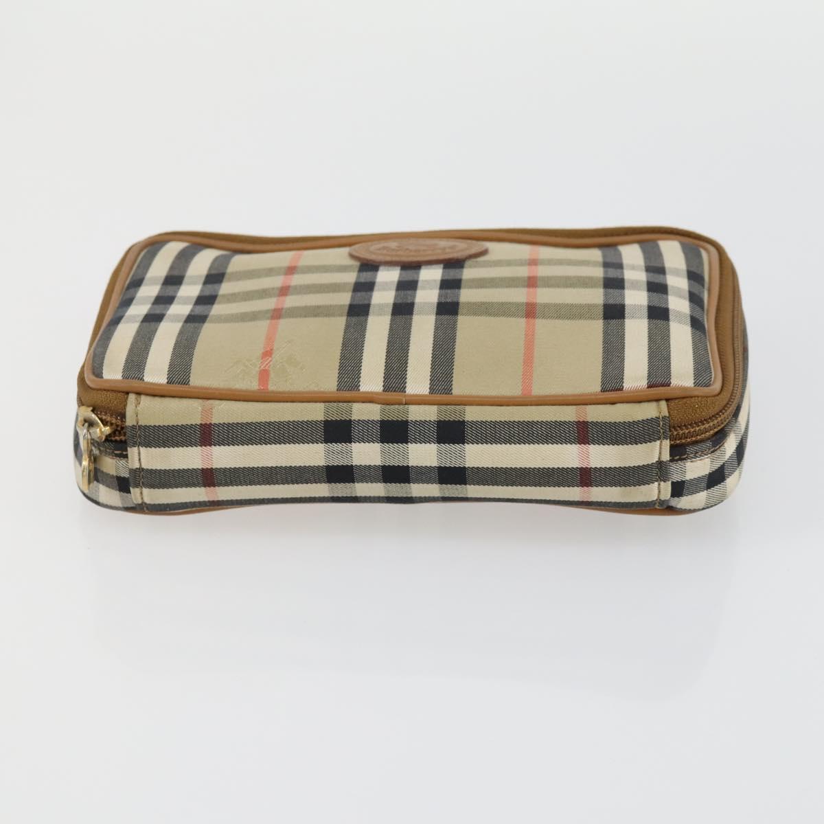 BURBERRY Nova Check Bag Canvas 3 Set Beige Auth fm5069