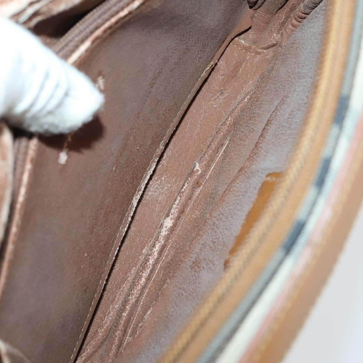 BURBERRY Nova Check Bag Canvas 3 Set Beige Auth fm5069