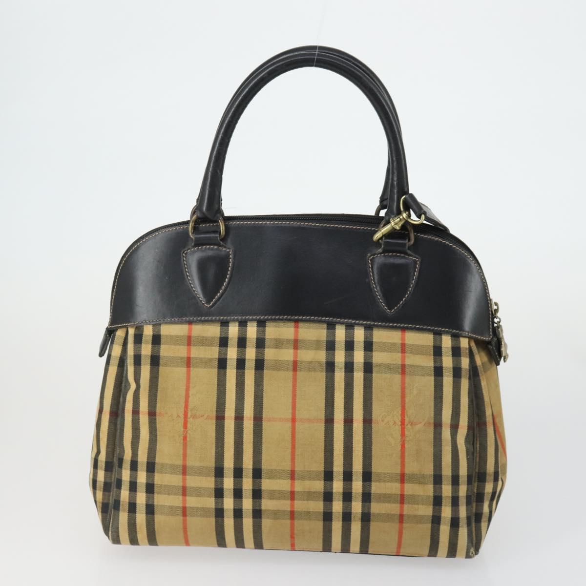 BURBERRY Nova Check Bag Canvas 3 Set Beige Auth fm5069