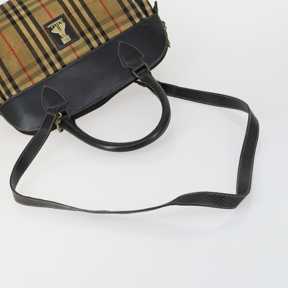 BURBERRY Nova Check Bag Canvas 3 Set Beige Auth fm5069