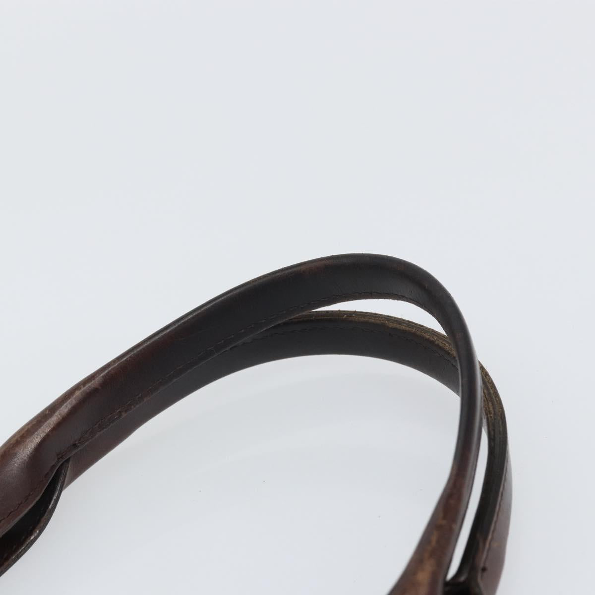 GUCCI GG Canvas Tote Bag Brown Silver 73983 Auth fm5075