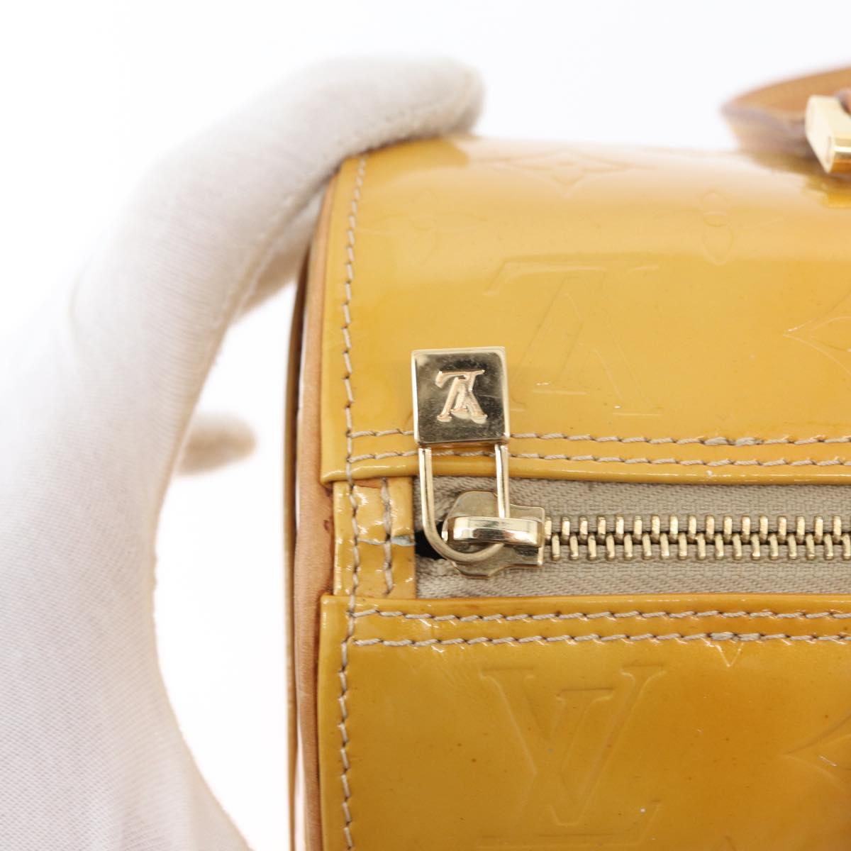 LOUIS VUITTON Monogram Vernis Bedford Hand Bag Beige M91006 LV Auth fm5078